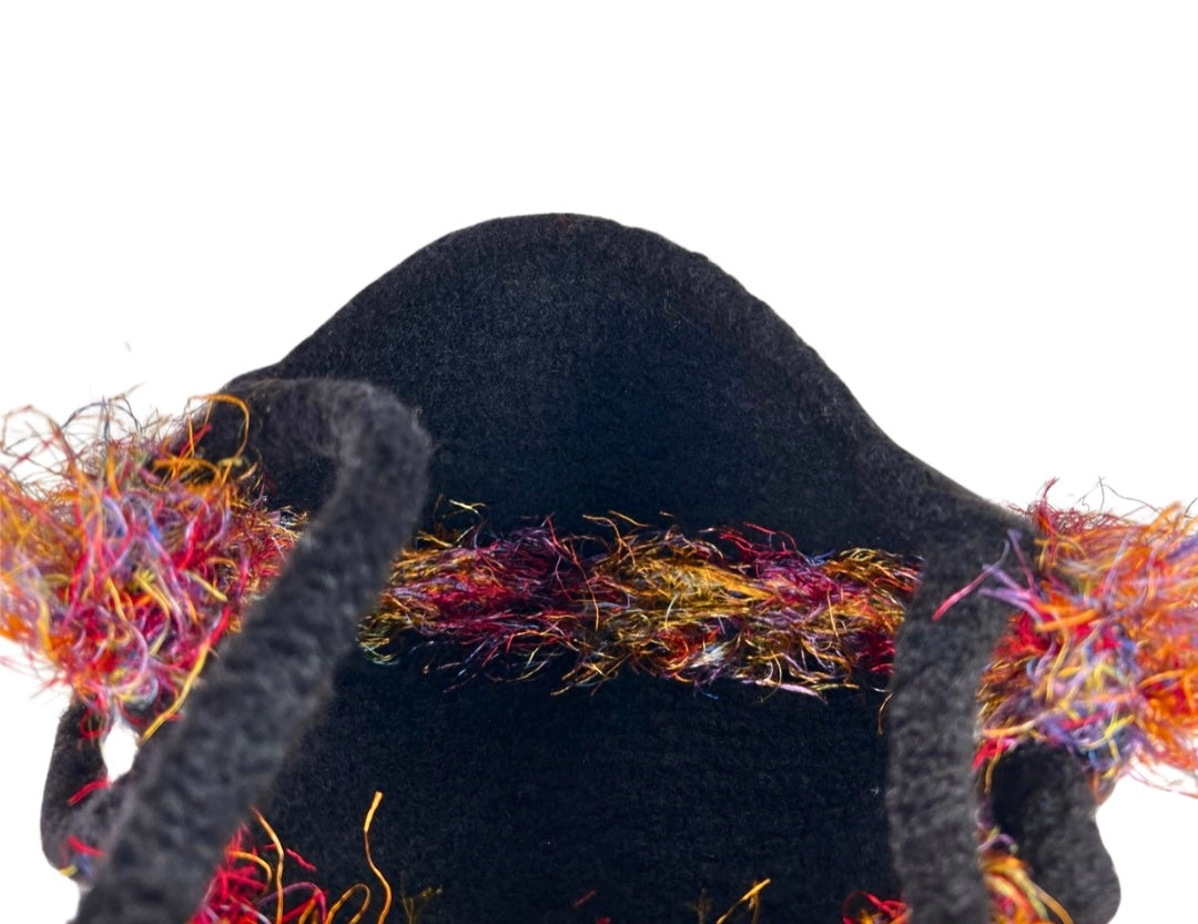 00s Y2K Funky Fuzzy Rainbow Handbag