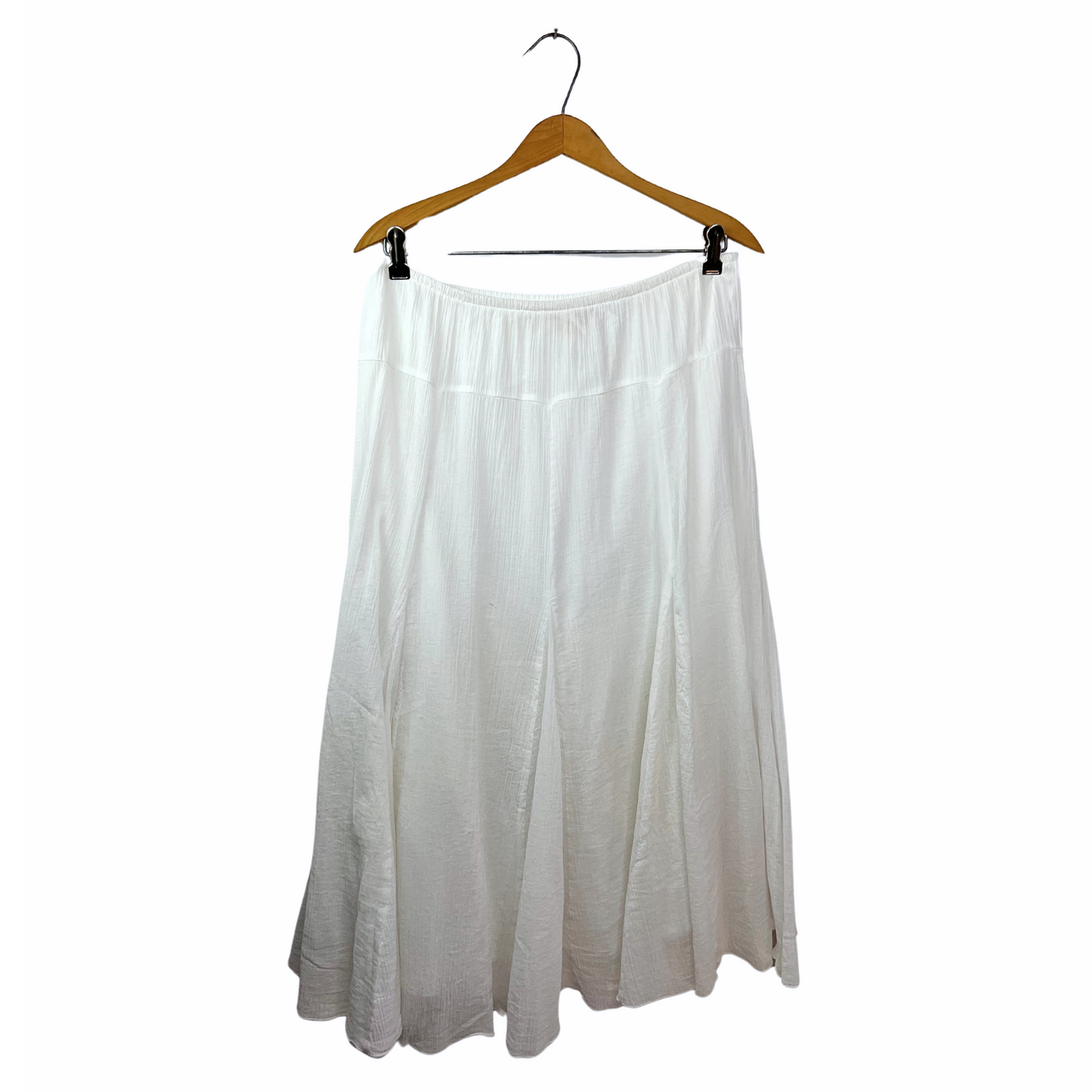 00’s White Gauzy Prairie Skirt Size Large
