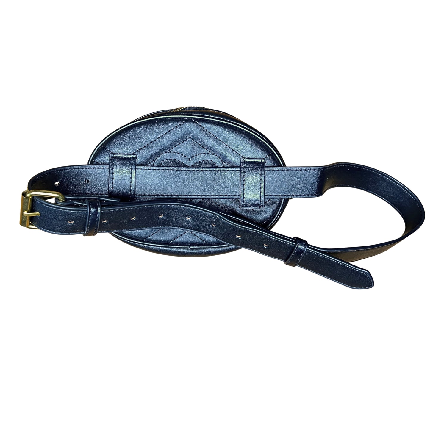 GUCCI Designer Marmont Black Calfskin Waist Bag
