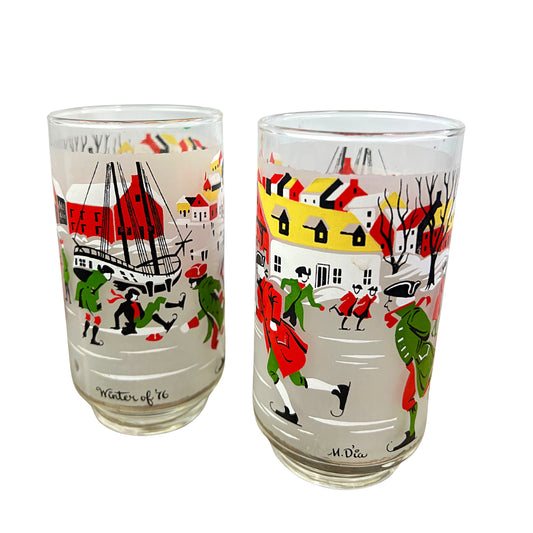 Winter of ‘76 Libbey Glass Set of 2 12oz Glasses