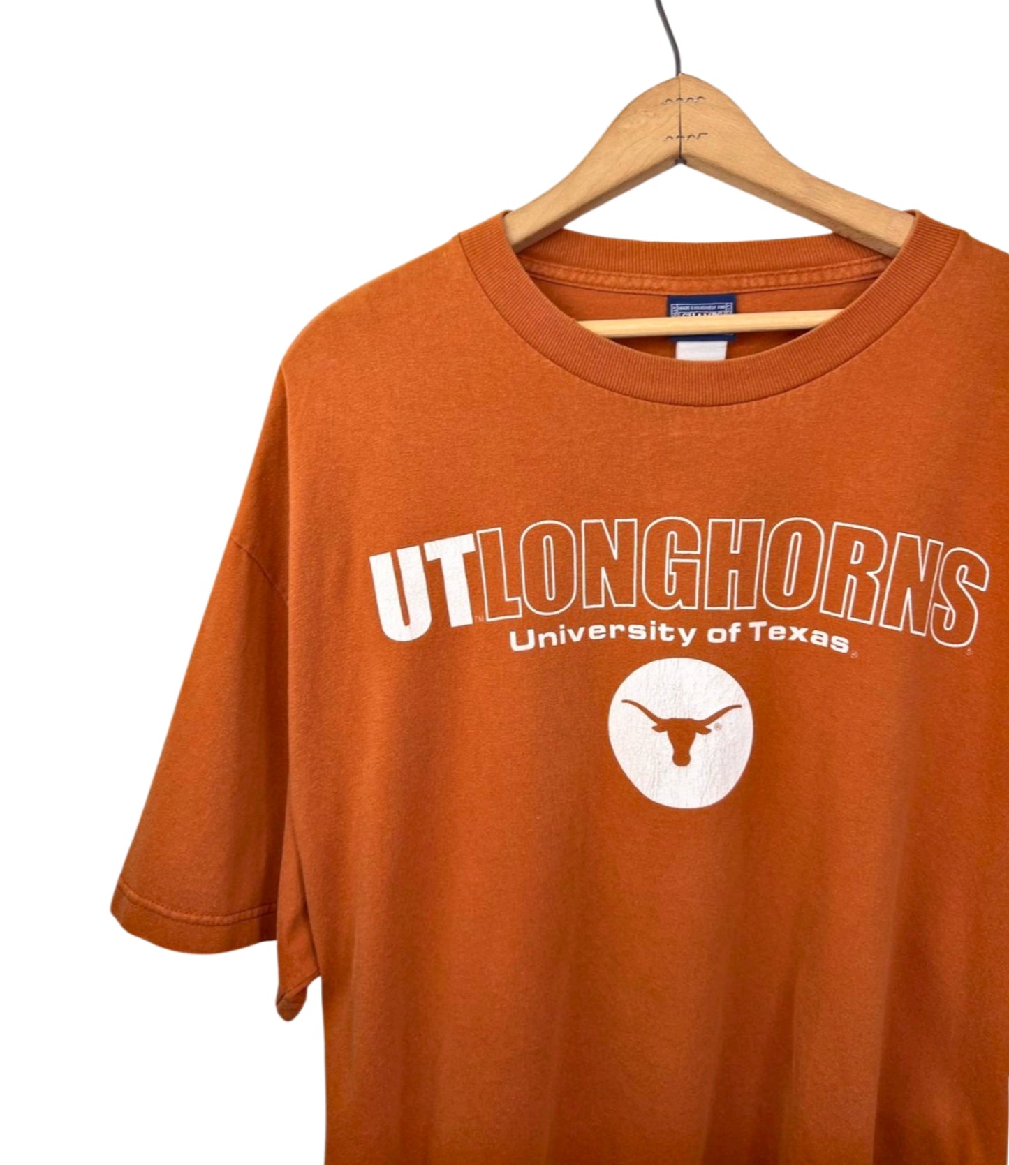 90’s University of Texas Longhorns Hook ‘Em Collegiate Oversized Crop Tshirt
