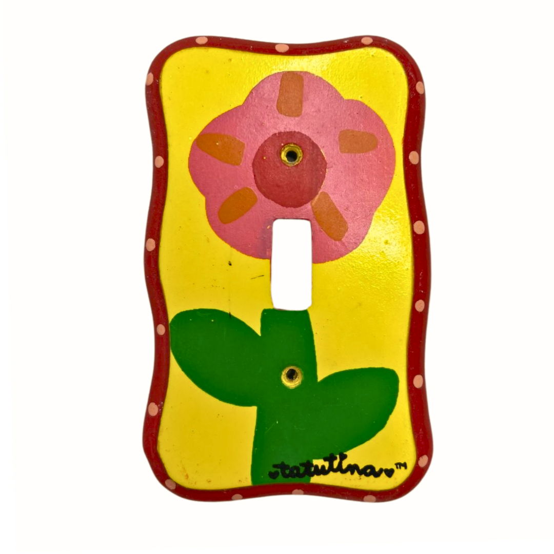 Set of 2 Hand-Painted Funky Home Decor Light Switchplates