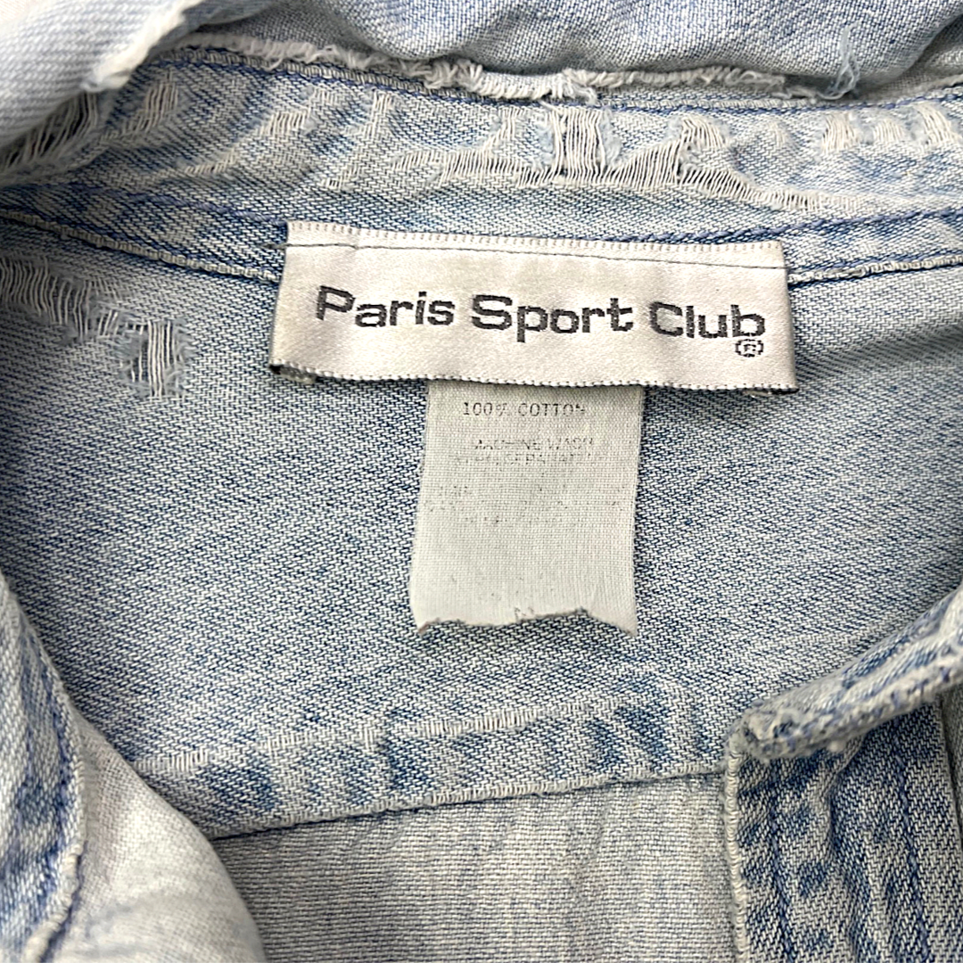 90’s Paris Sport Club Denim Super Soft Button Down Size Medium