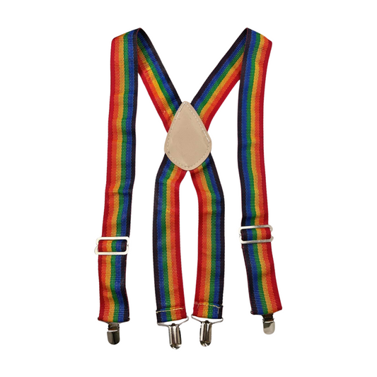 80's Rainbow Adjustable Suspenders