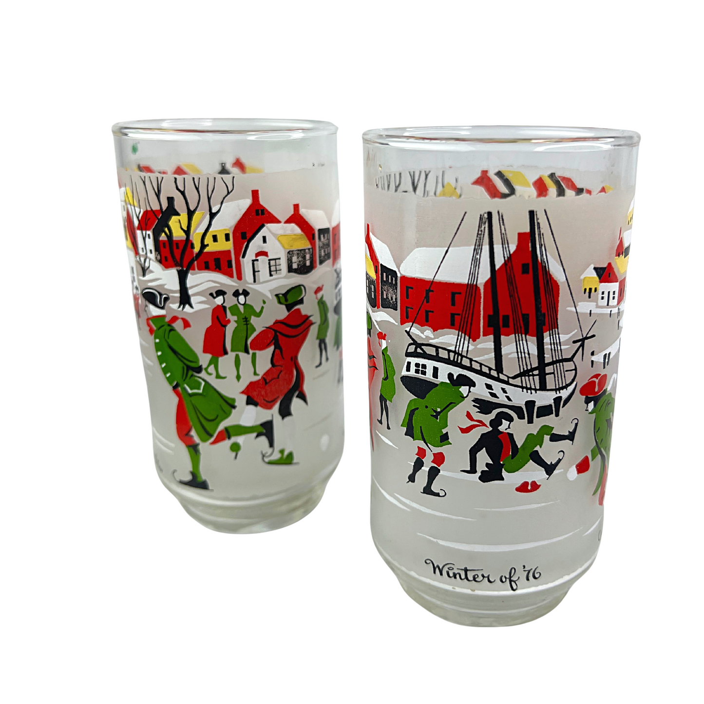 Winter of ‘76 Libbey Glass Set of 2 12oz Glasses