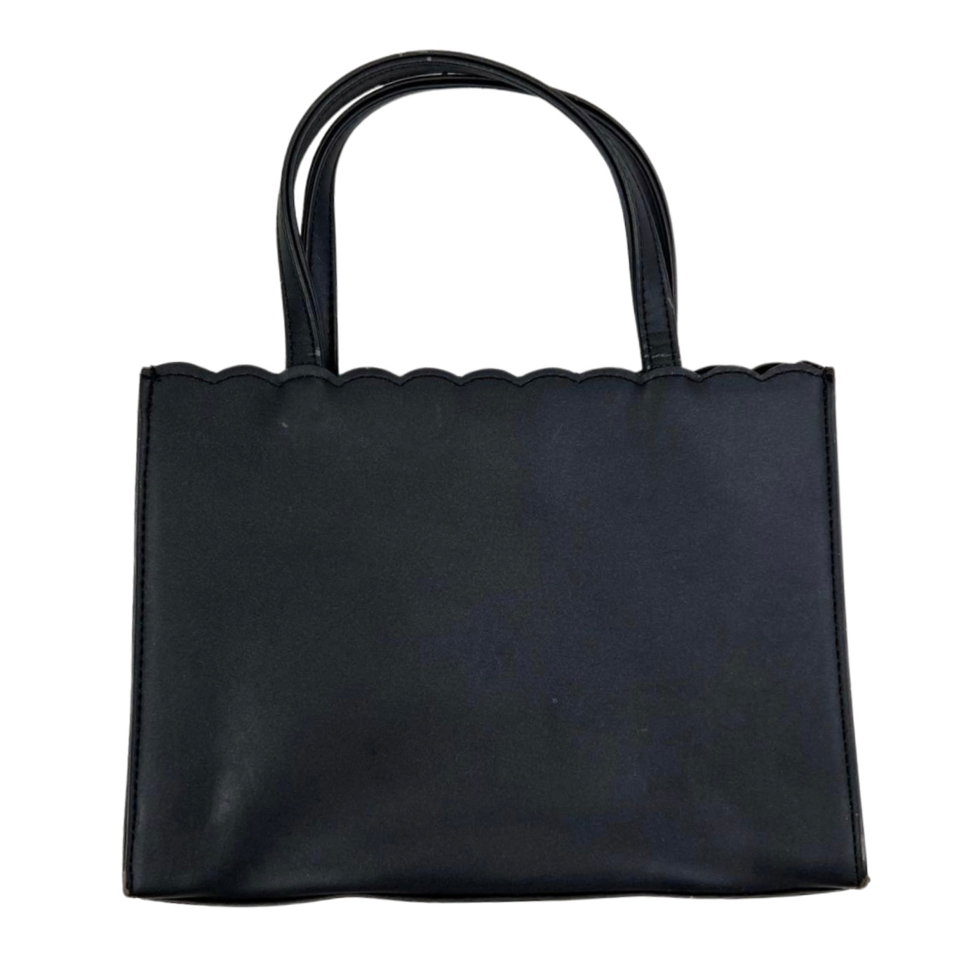 90s Black ESPRIT Scalloped Convertible Crossbody Clutch Purse