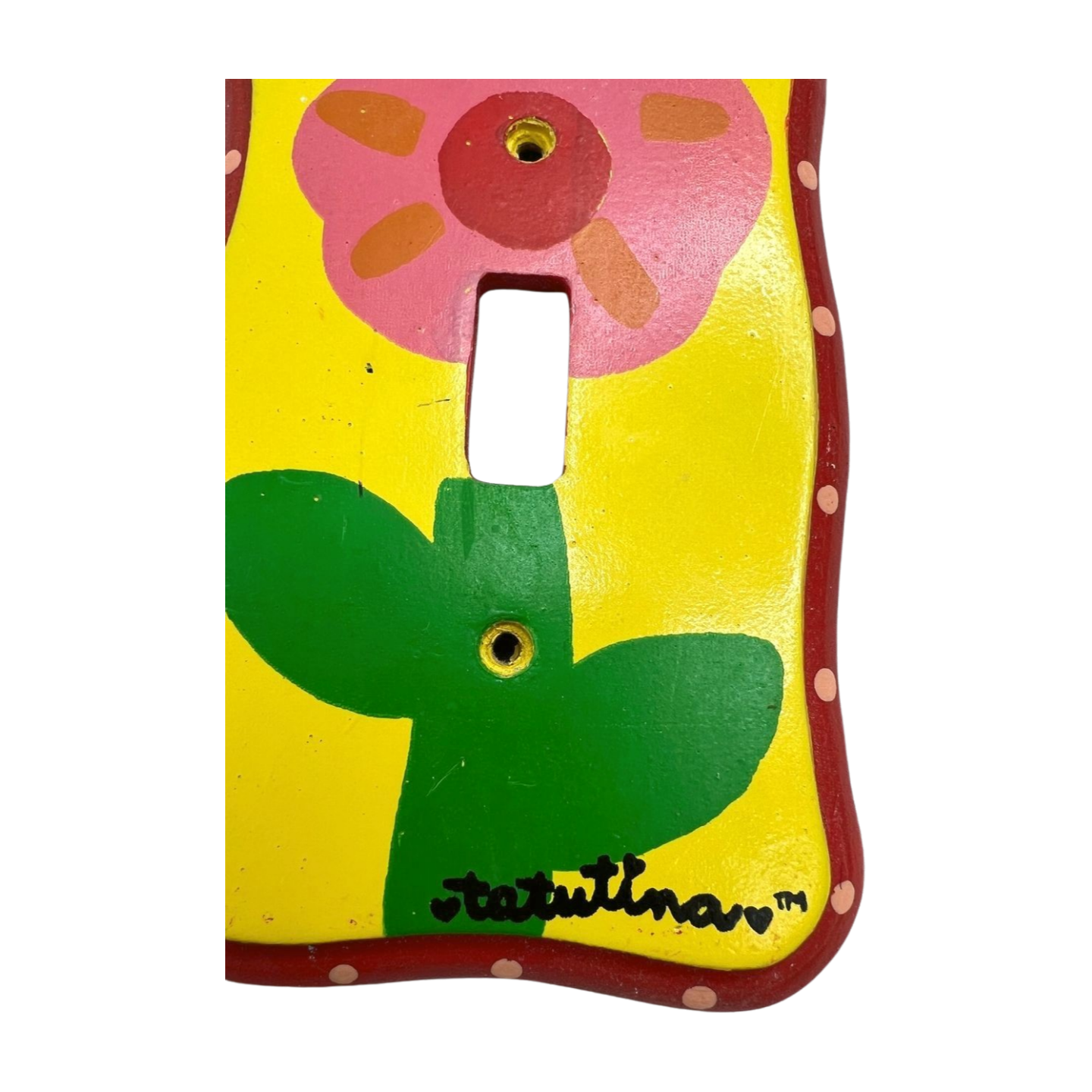 Set of 2 Hand-Painted Funky Home Decor Light Switchplates