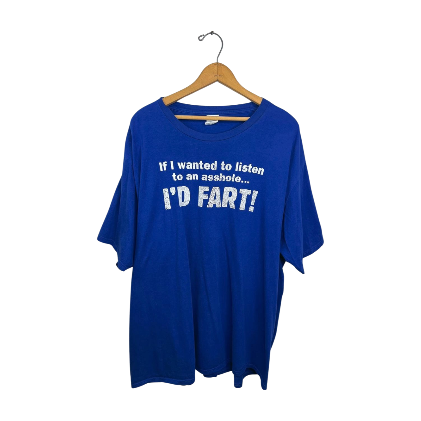00’s Y2K Funny Sarcastic If I Wanted to Listen to an A**hole, I’d Fart” T-shirt Size 3X