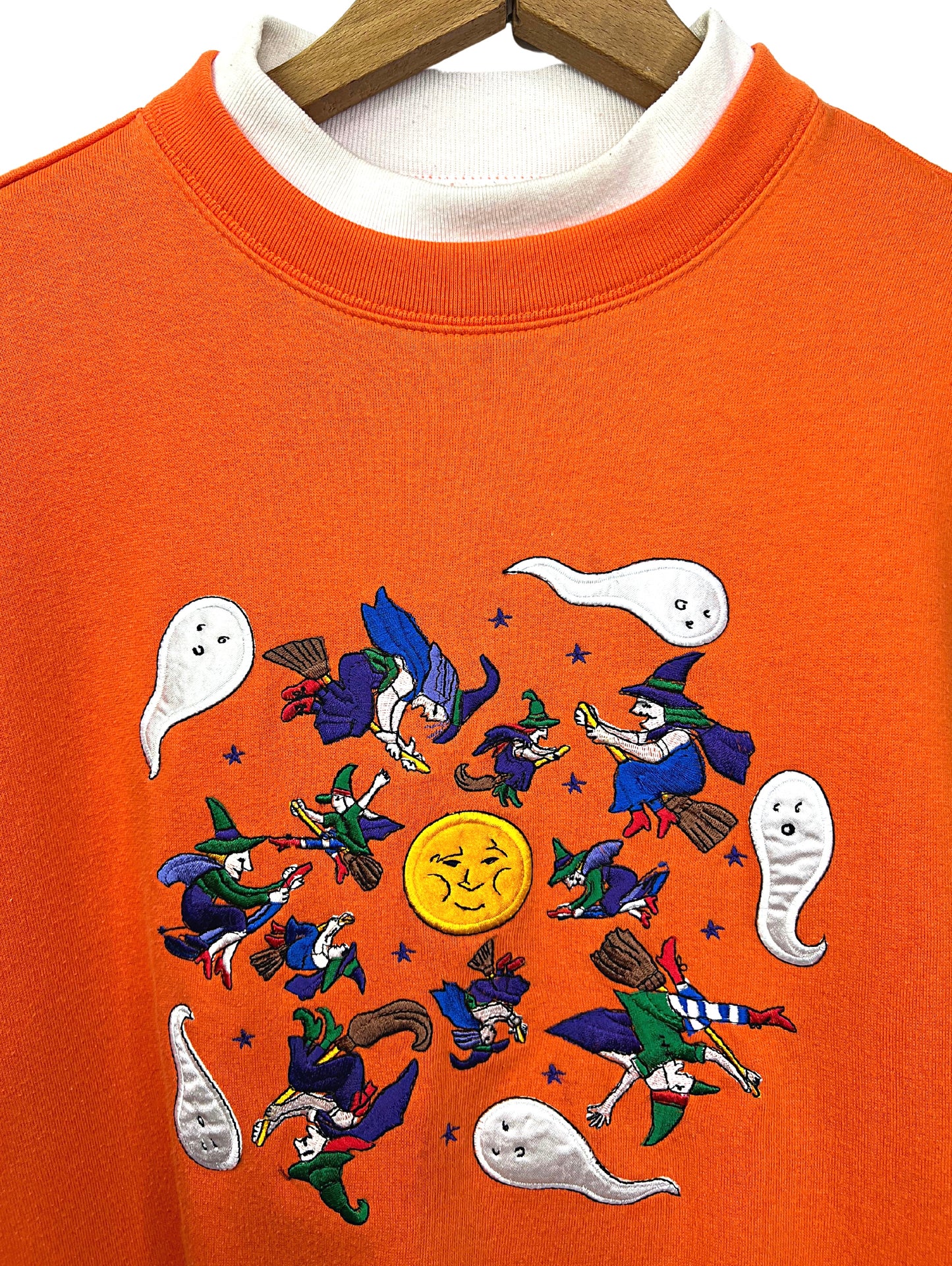 90’s Halloween Sp3rm Ghost Witchy Layered Sweatshirt Size S/M
