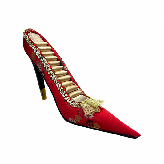 80’s Miniature High Heel Jewelry Ring Storage