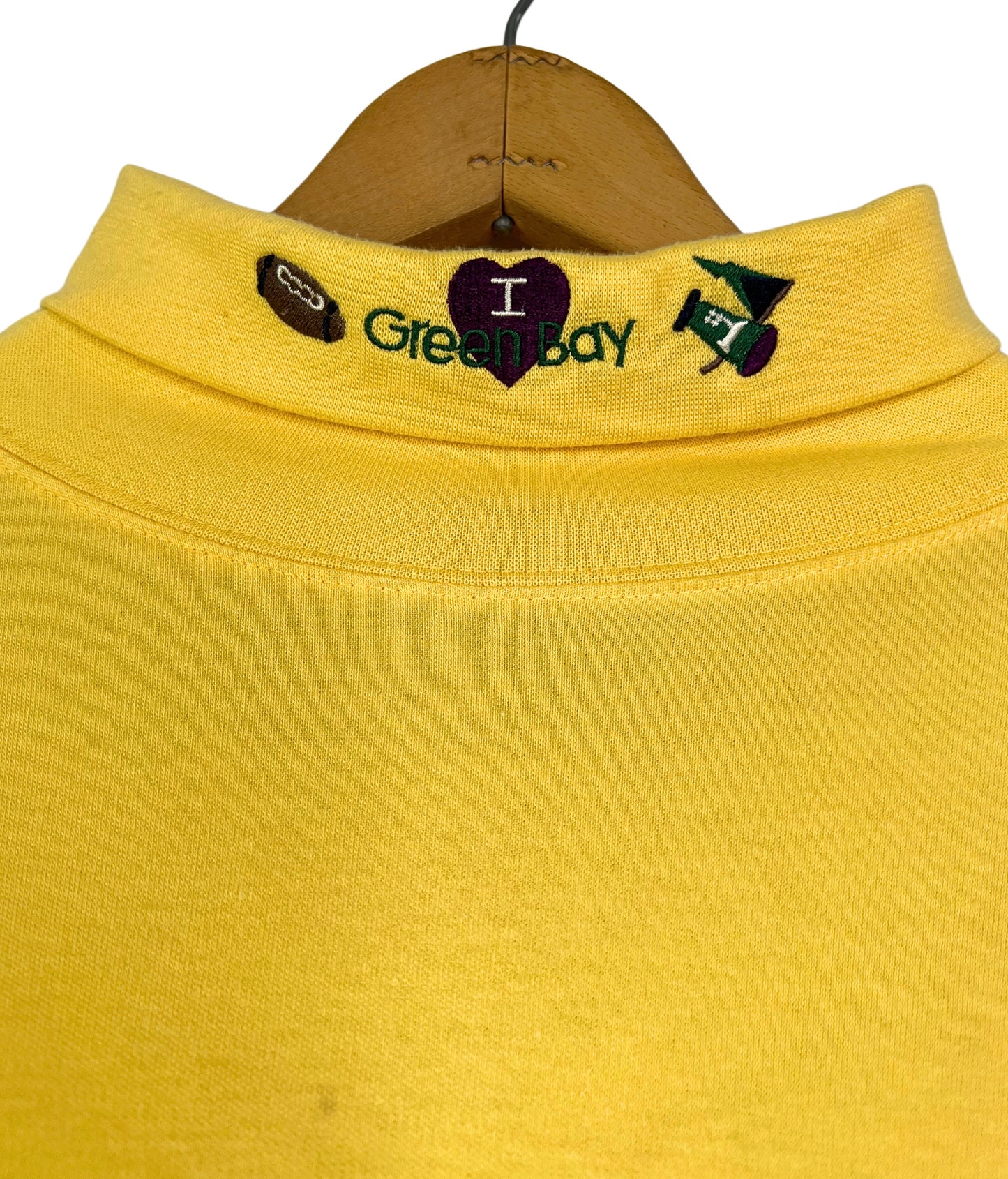 90’s I Love Green Bay Packers Football Embroidered Turtleneck Size Small