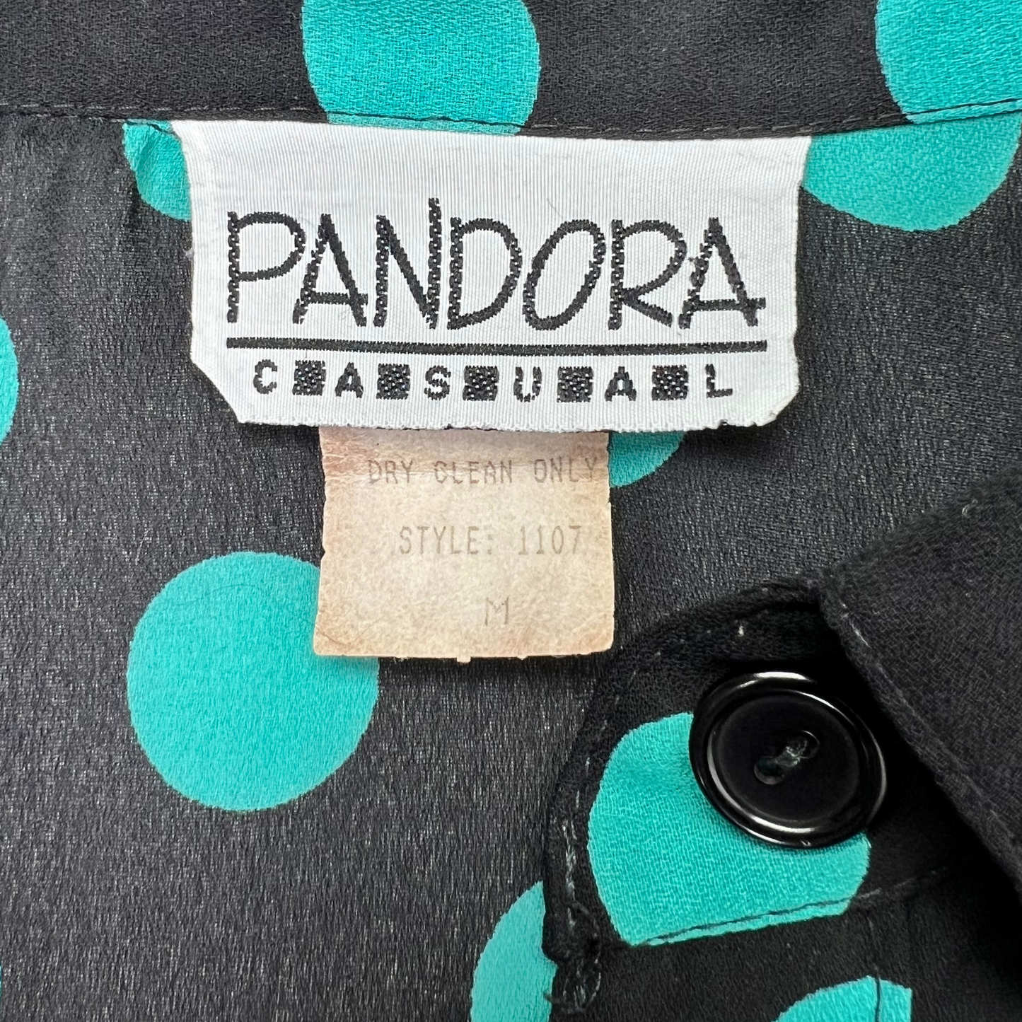 90s Sheer Polka Dot Pandora Casual Blouse