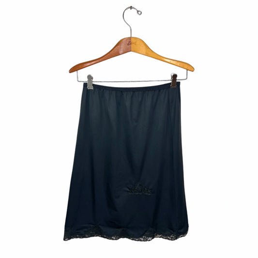 60’s Black Lace Sheer Slip Lingerie Skirt