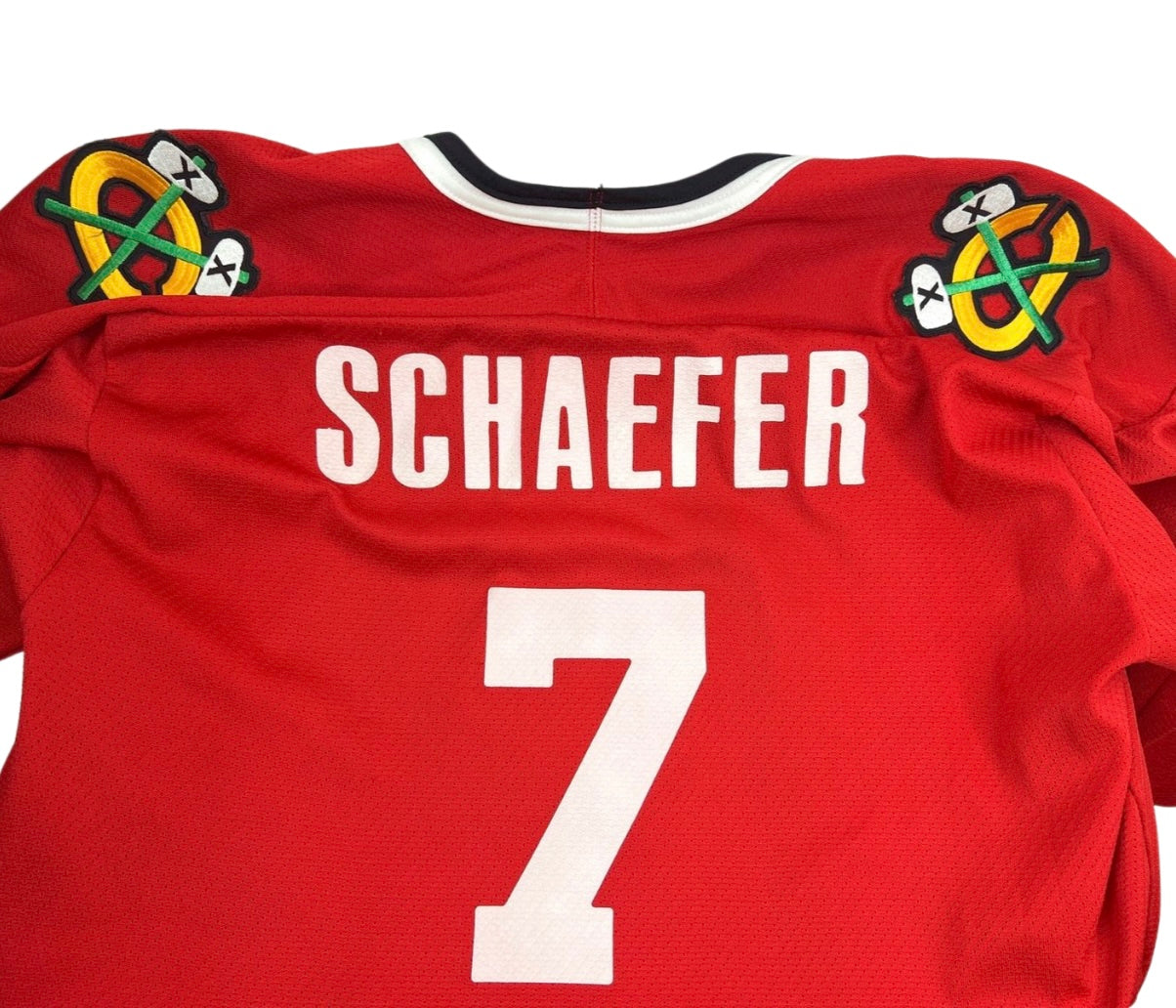 Vintage Schaffer Chicago Blackhawks Authentic NHL Hockey Jersey