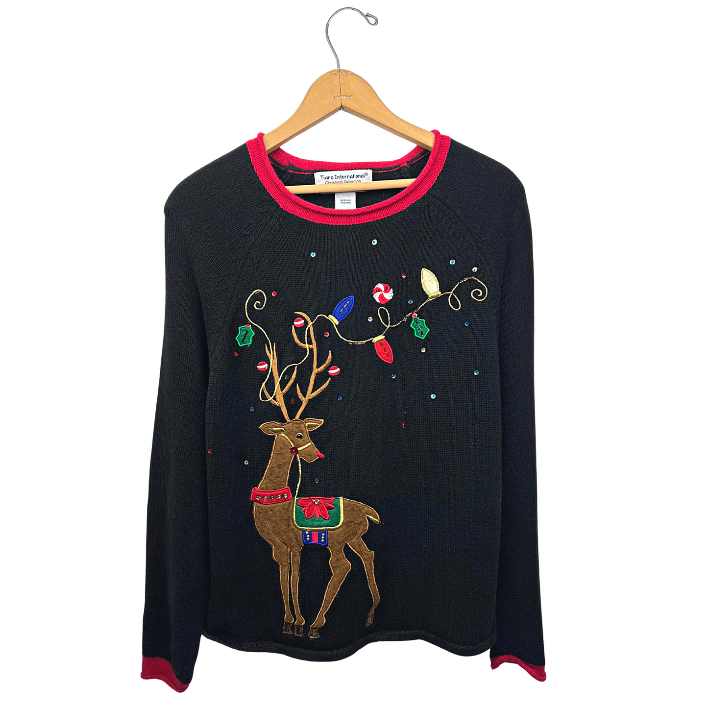 90’s Reindeer Holiday Sweater Size S/M