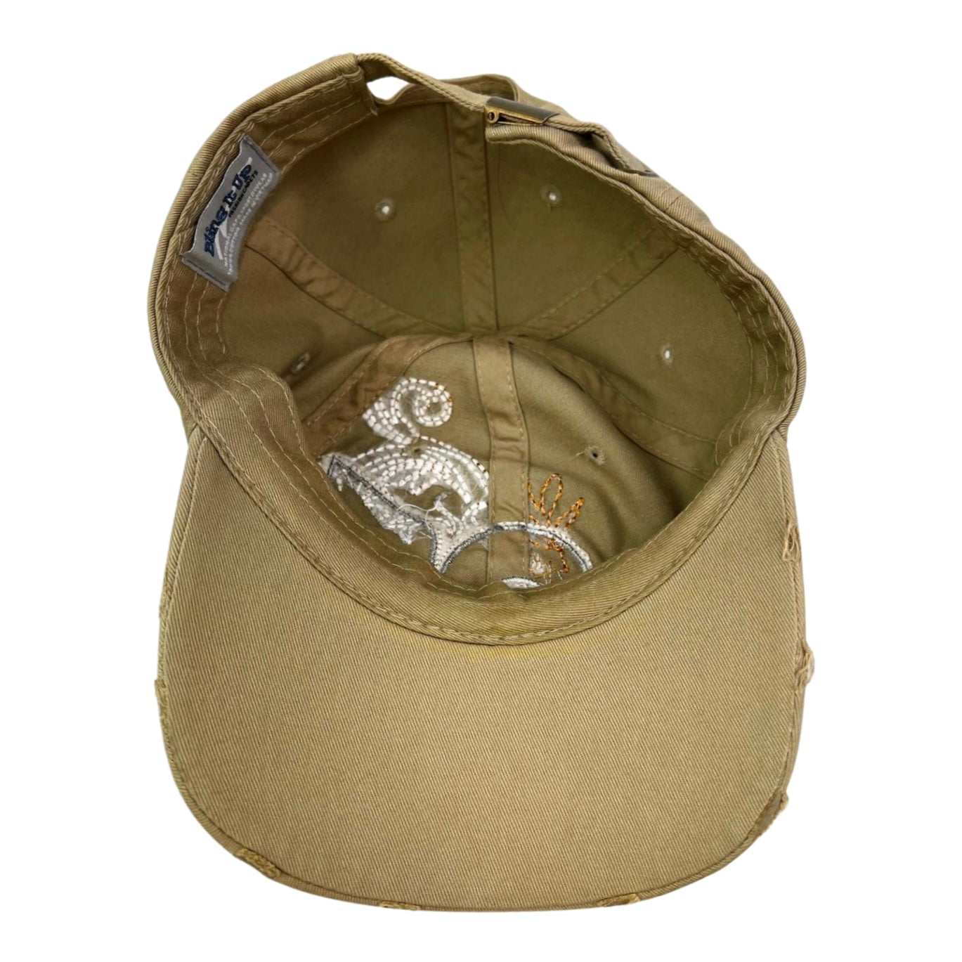 00’s Y2K Bling it Up Fleur de lis Rhinestone Cadet Cap