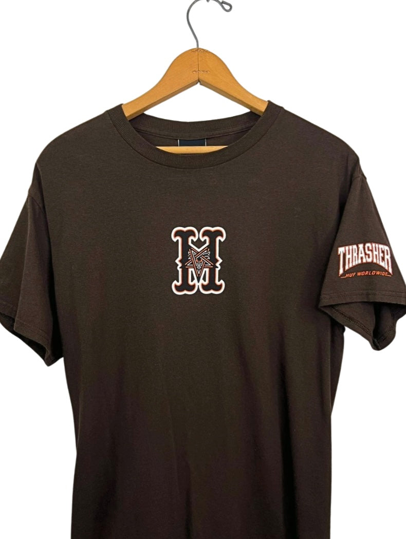 00s HUF x THRASHER Skater T-Shirt Size Medium