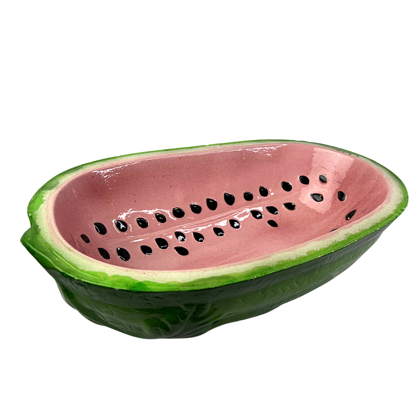 80’s Ceramic Watermelon Large Fruit Dish