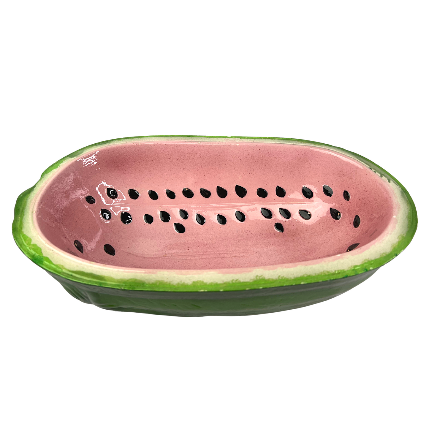 80’s Ceramic Watermelon Large Fruit Dish