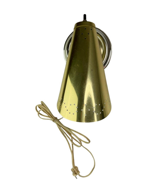 1950s Brass Mid Century Modern Wall Fixture Sconce Retro Lighting