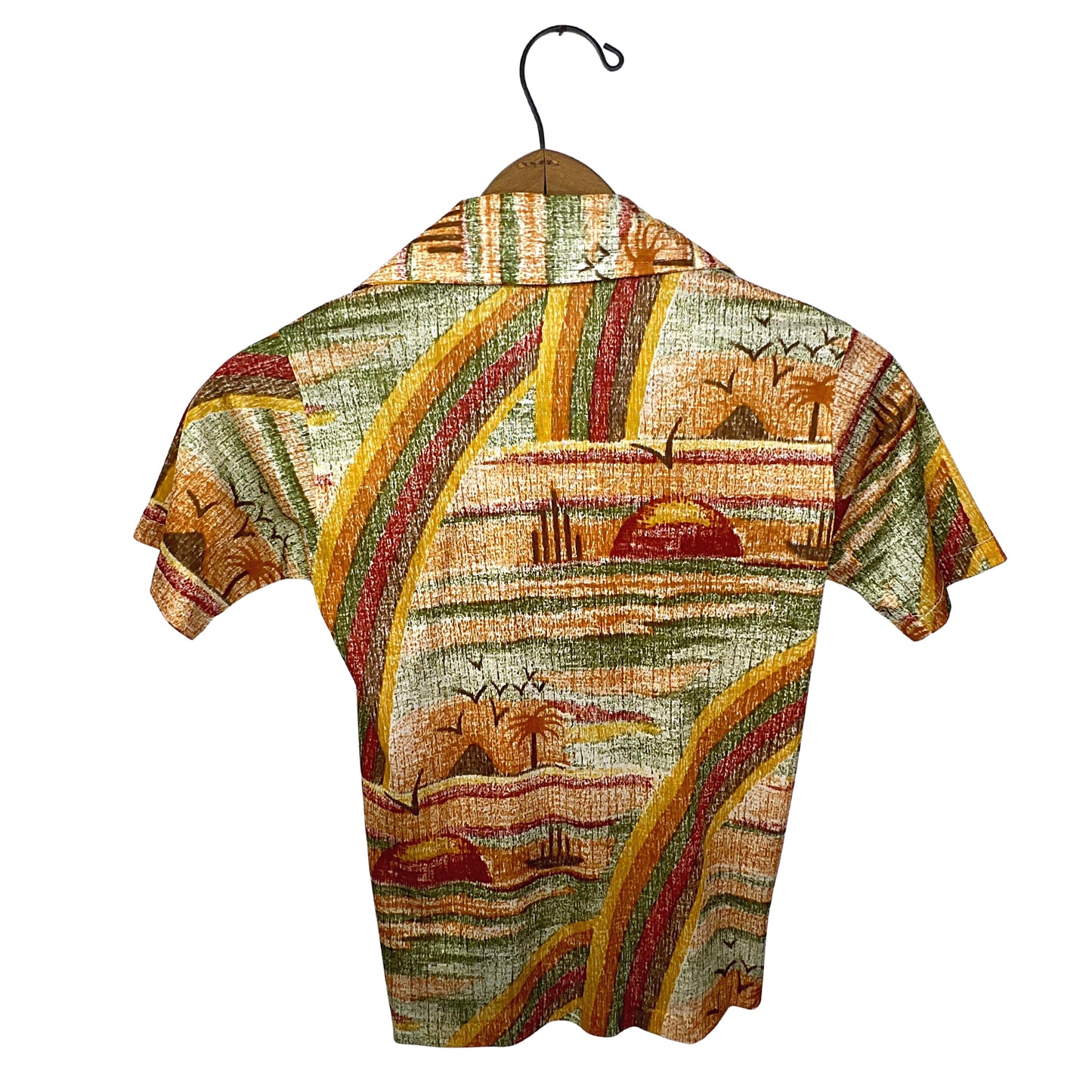 70’s JcPenney Sunset Beach Disco Shirt Kids Size (6)