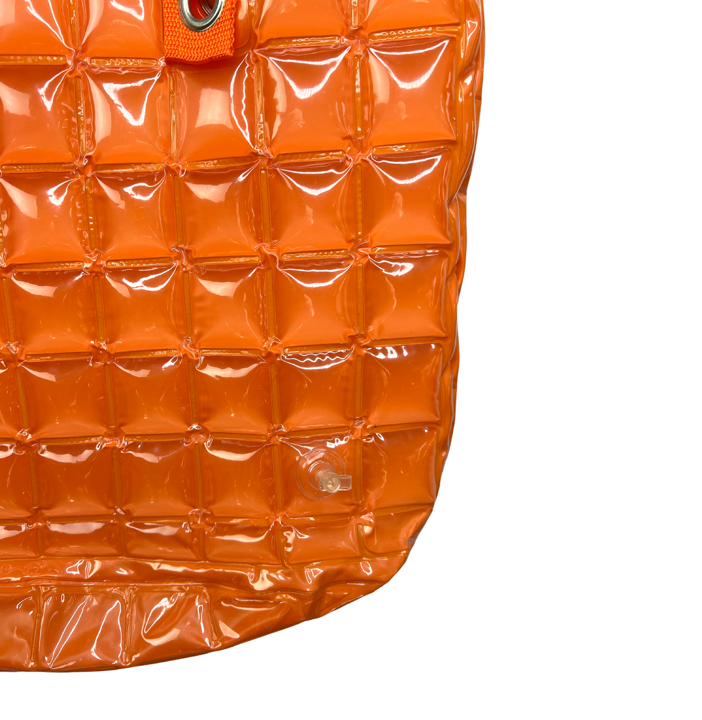 00’s Y2K Orange Inflatable Bubble Tote Bag