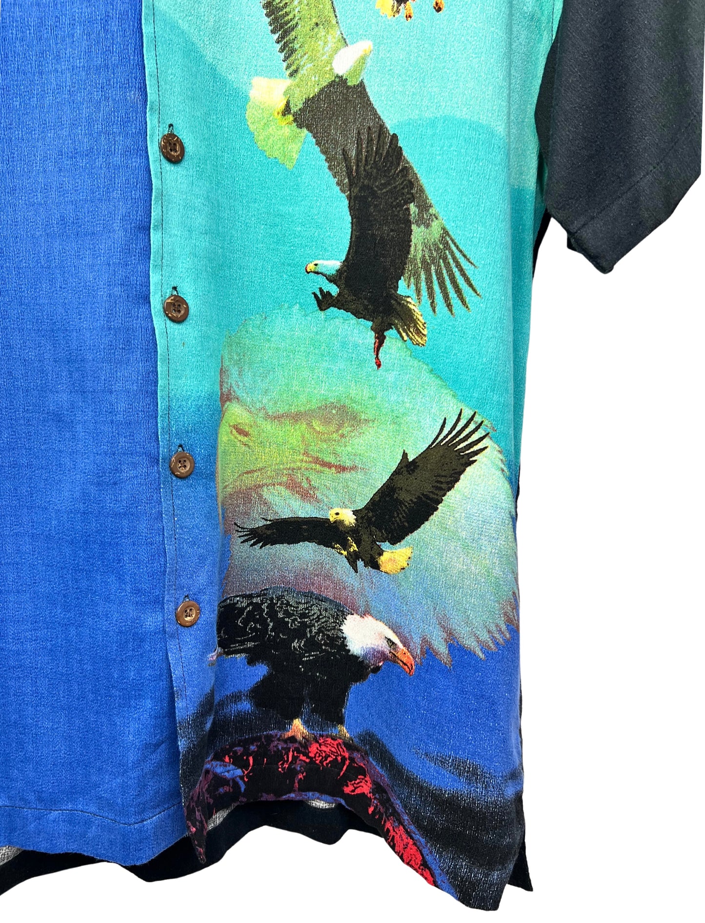 90s Bald Eagle National Wildlife Federation Bowling Shirt Size M/L