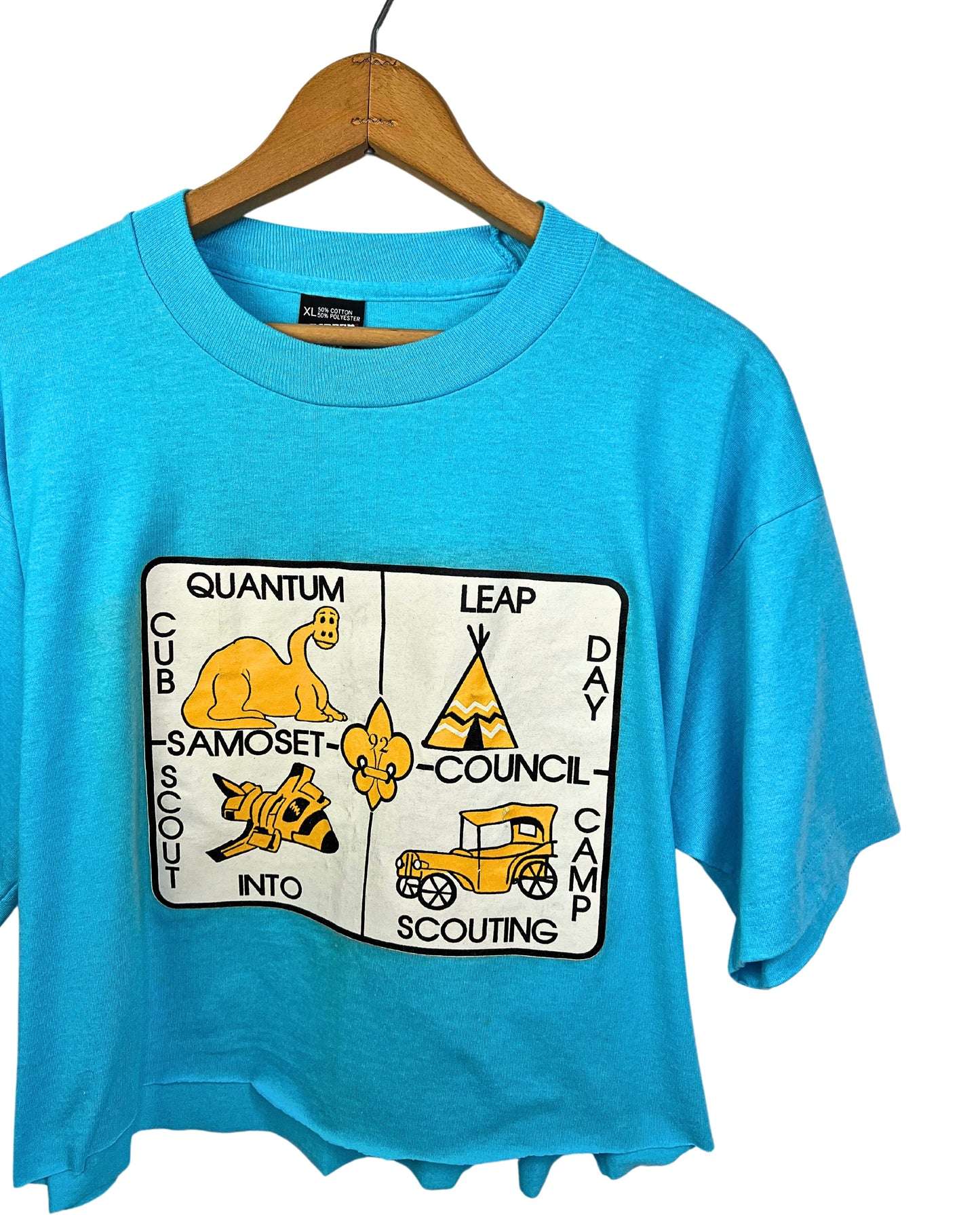 1992 CUB SCOUTS Quantum Leap Camp Crop Top T-Shirt