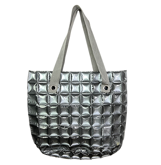 00’s Y2K Silver Inflatable Bubble Tote Bag
