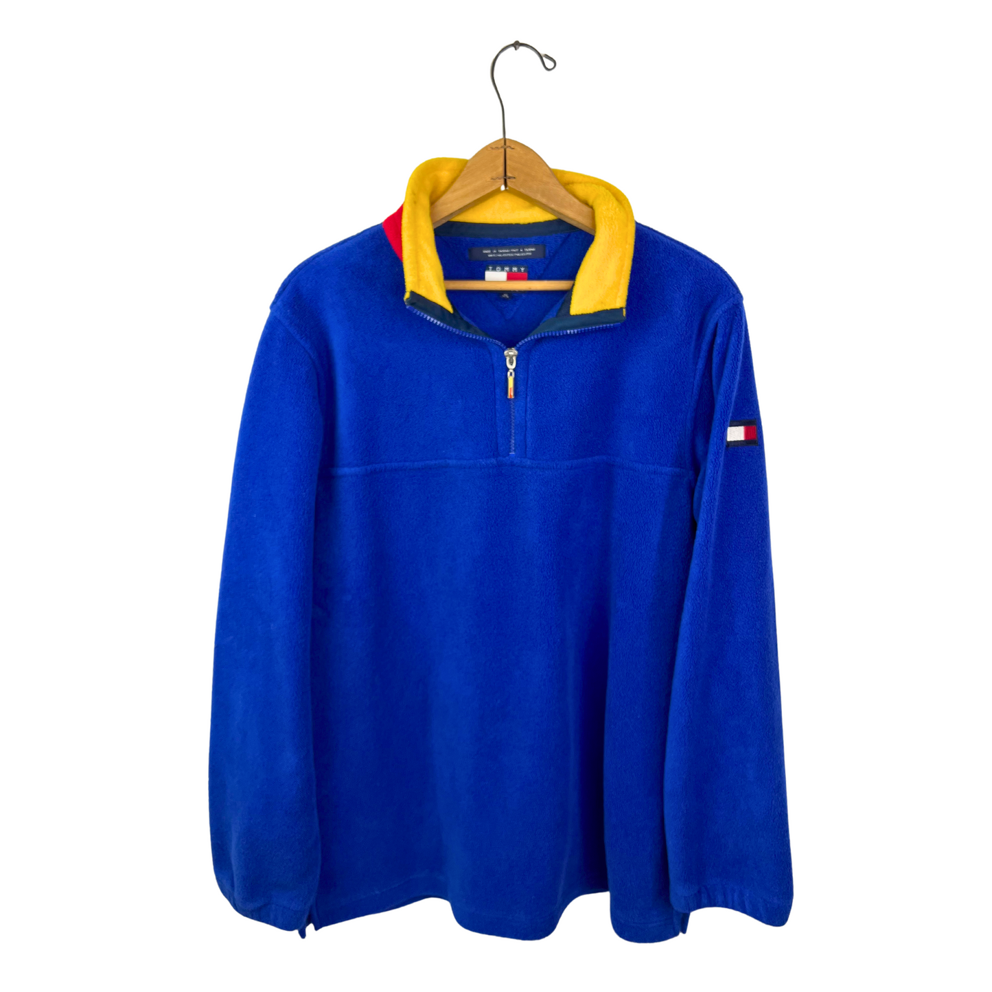 90’s Tommy Hilfiger Primary Colors Colorblock Fleece Size Medium