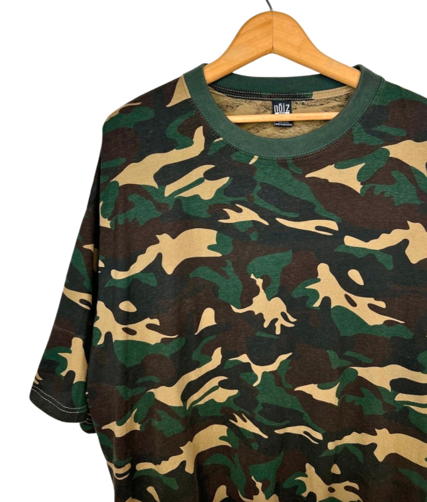 00’s Y2K Camouflage Ringer Tshirt Size 5X