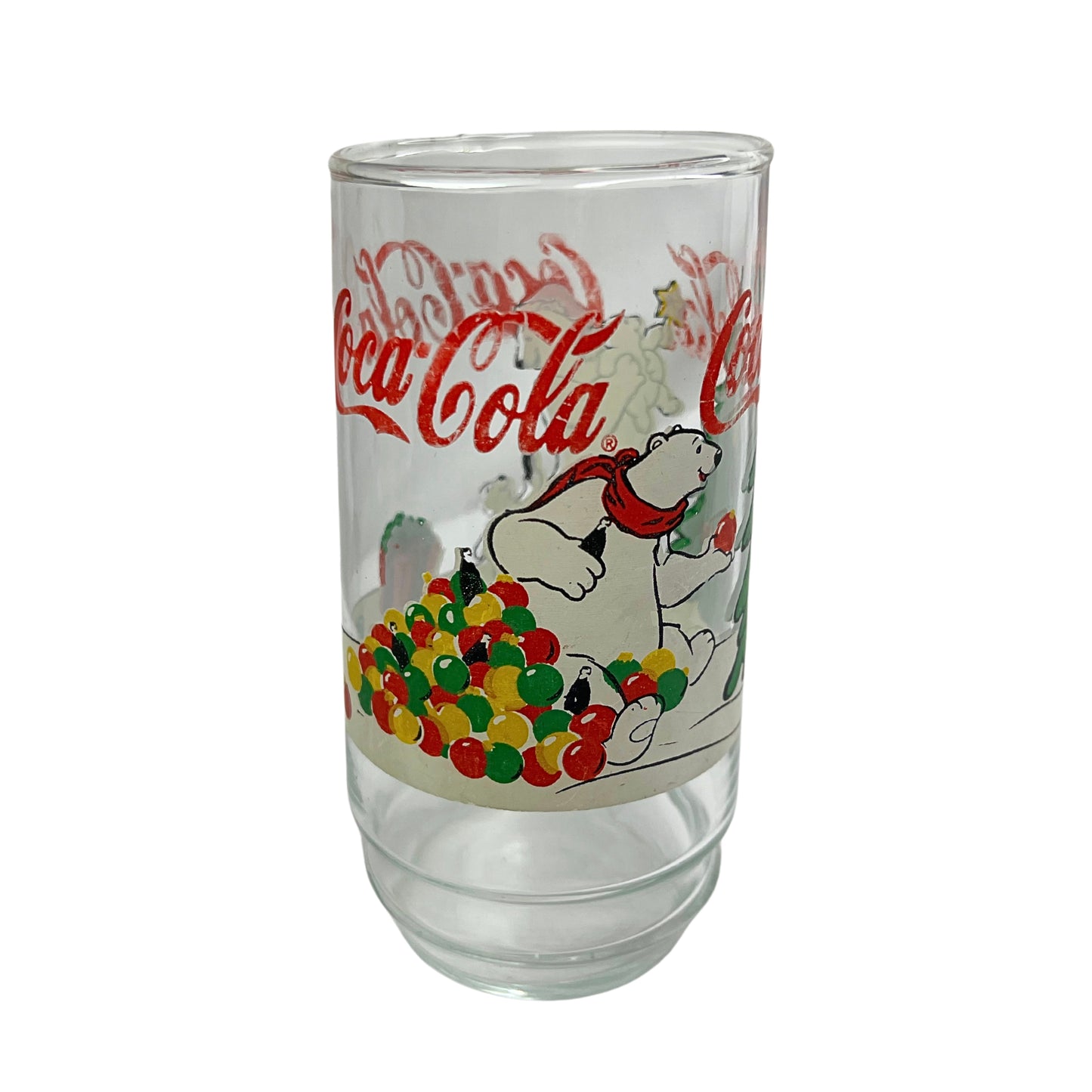 90’s Christmas Coca-Cola Polar Bears Holiday Water Glass 16oz