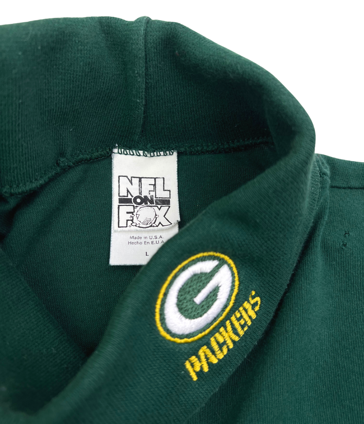 Vintage Majestic NFL Green Bay Packers Embroidered Sweater Green