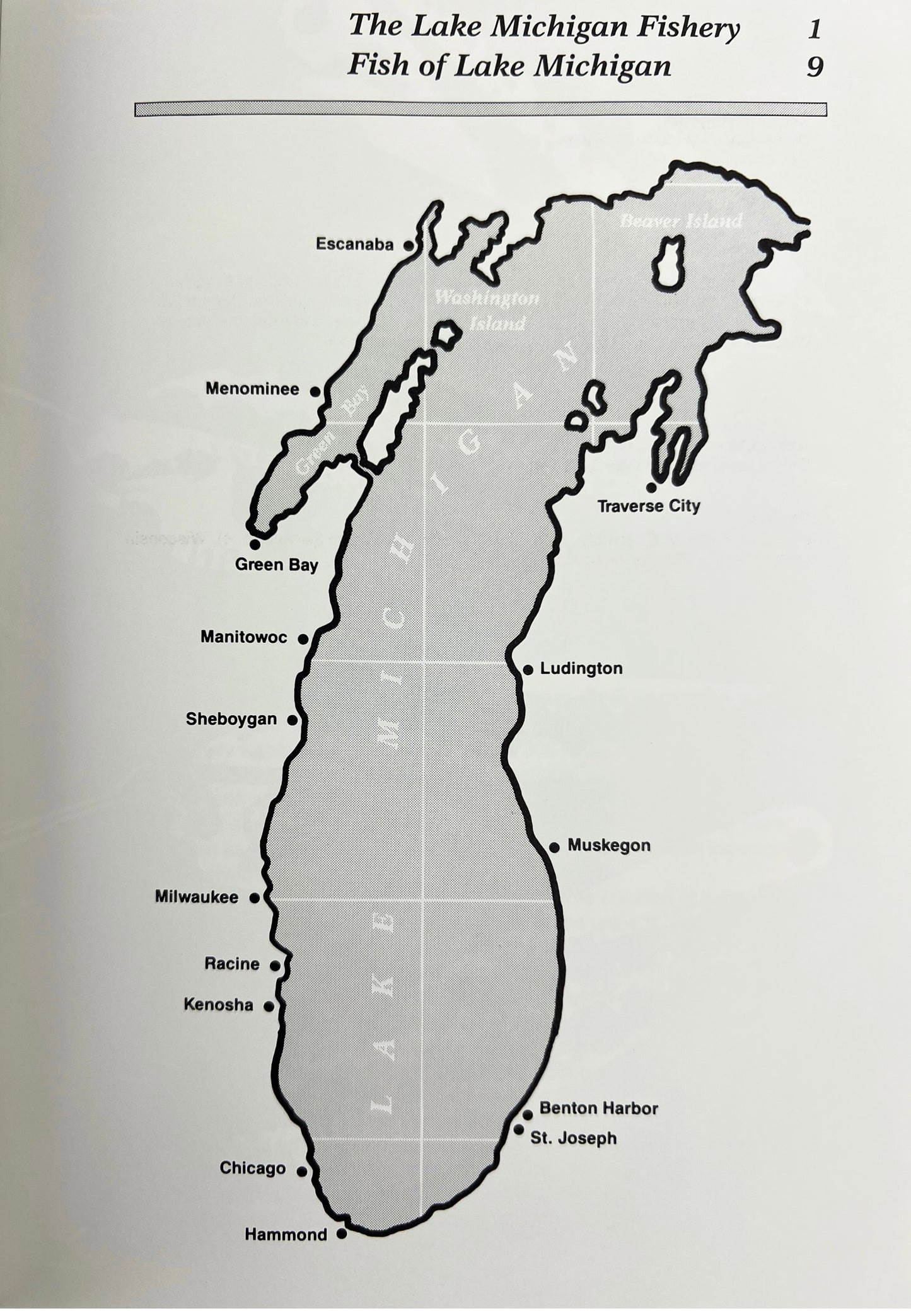 1986 Fish of Lake Michigan Guide Book by Warren Downs