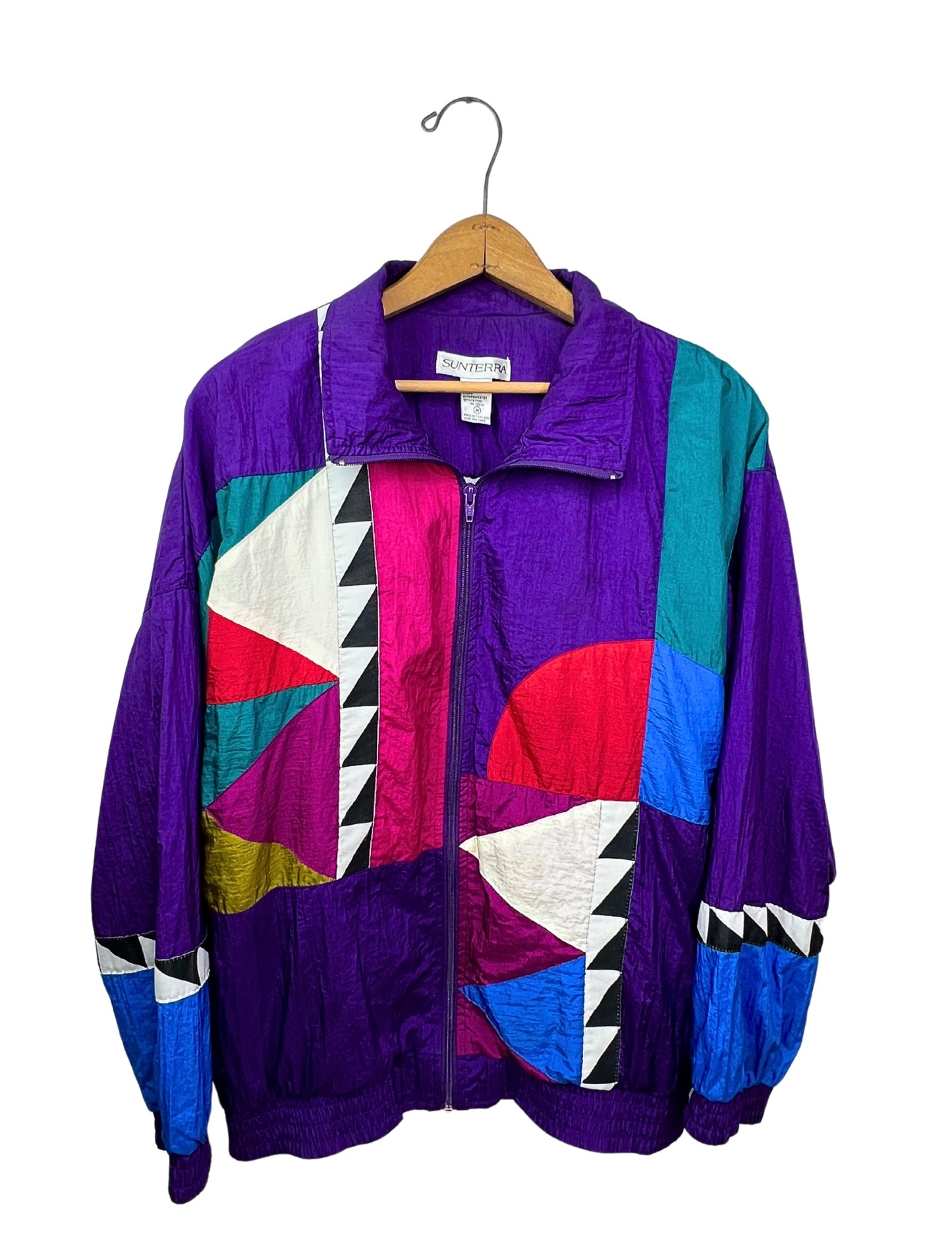 90’s Sunterra Rainbow Colorful Windbreaker Jacket Size M