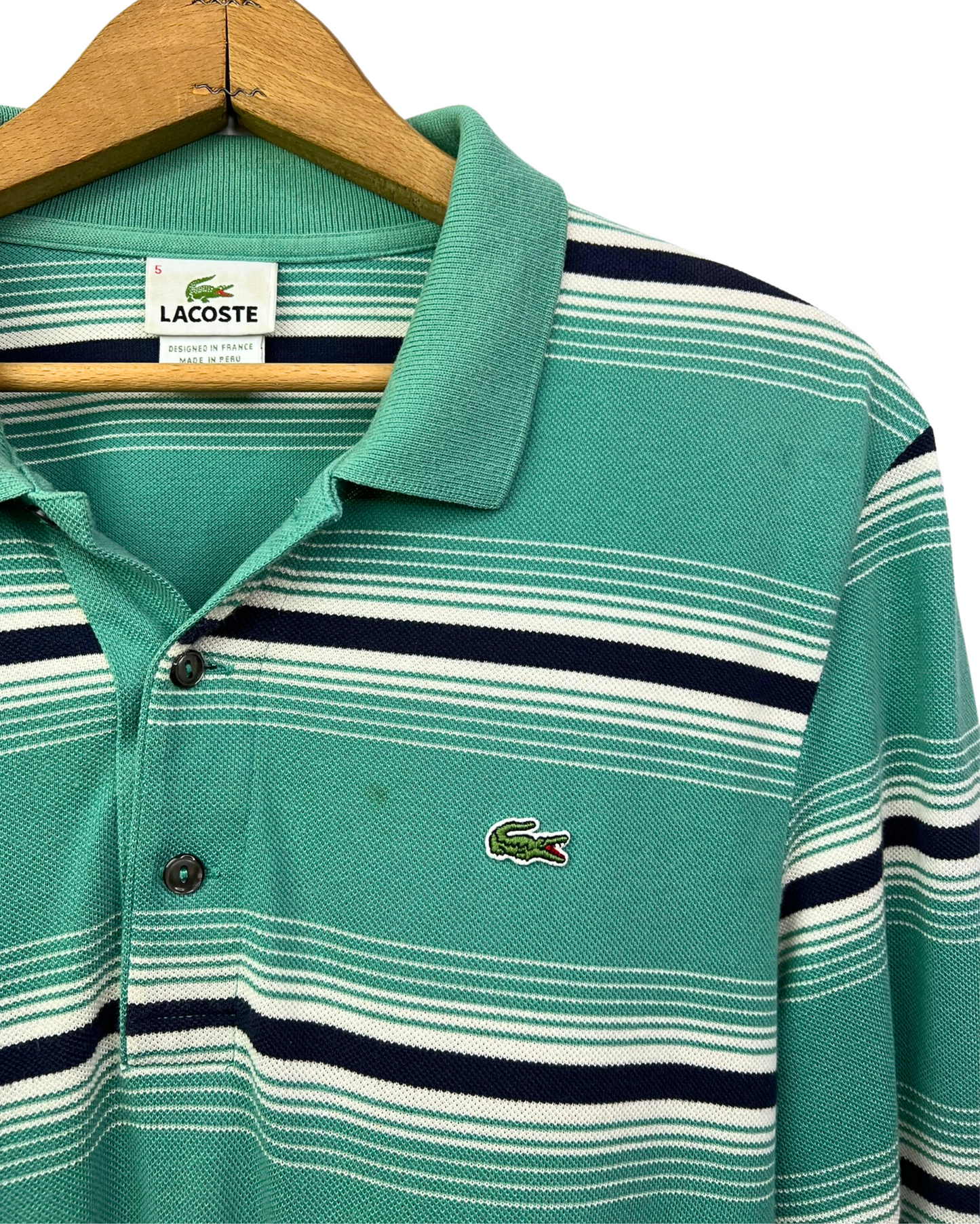 80’s Lacoste Crocodile Rugby Collar Polo Size S/M