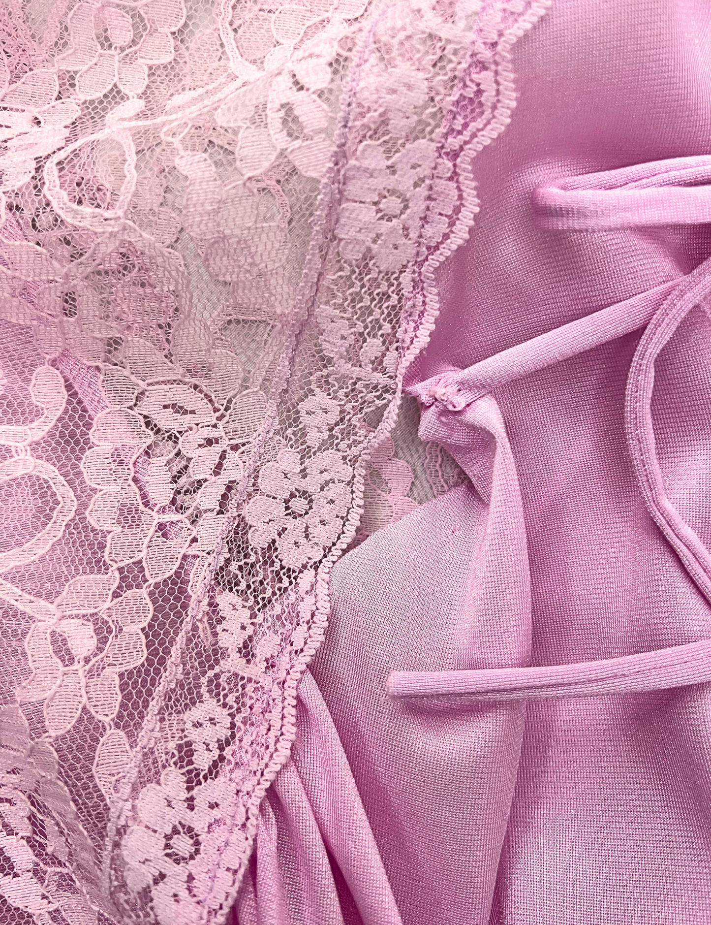 60’s Erica-Loren New York Pink Lace Maxi Slip
