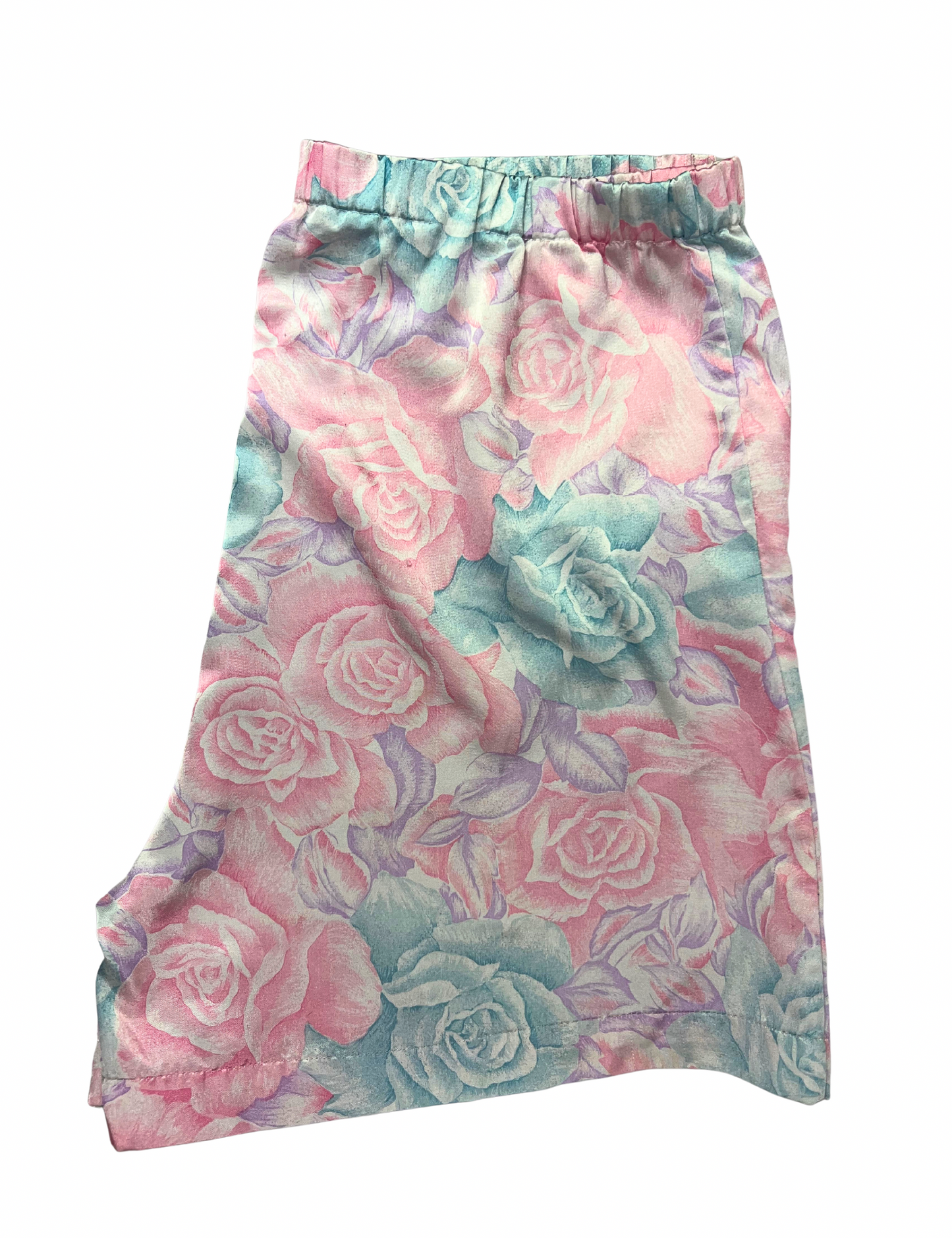 90’s Rose Print Silky Shorts fits S-M