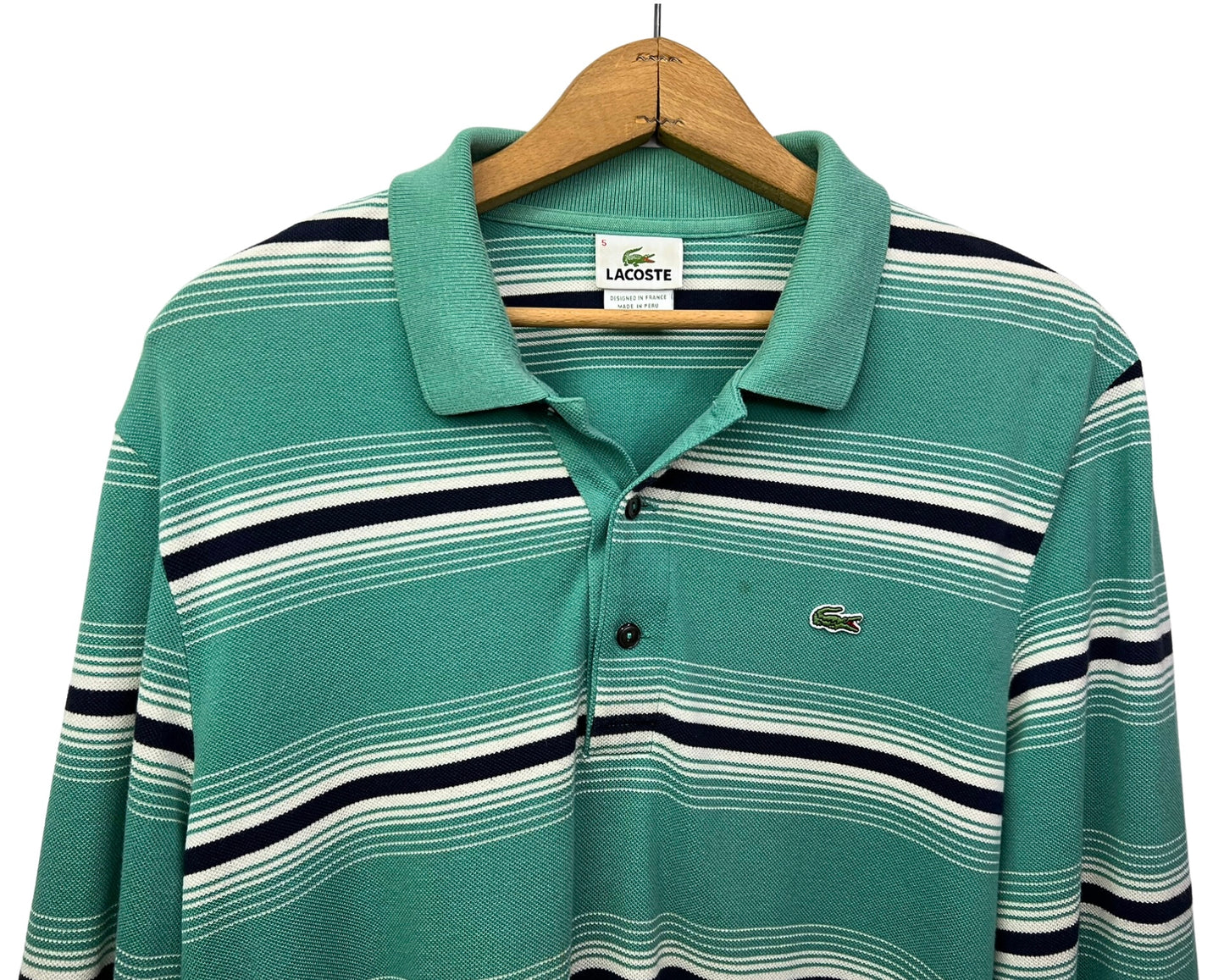 80’s Lacoste Crocodile Rugby Collar Polo Size S/M