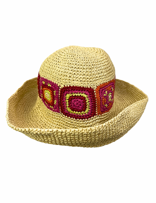 90’s Straw Floppy Beach Hat