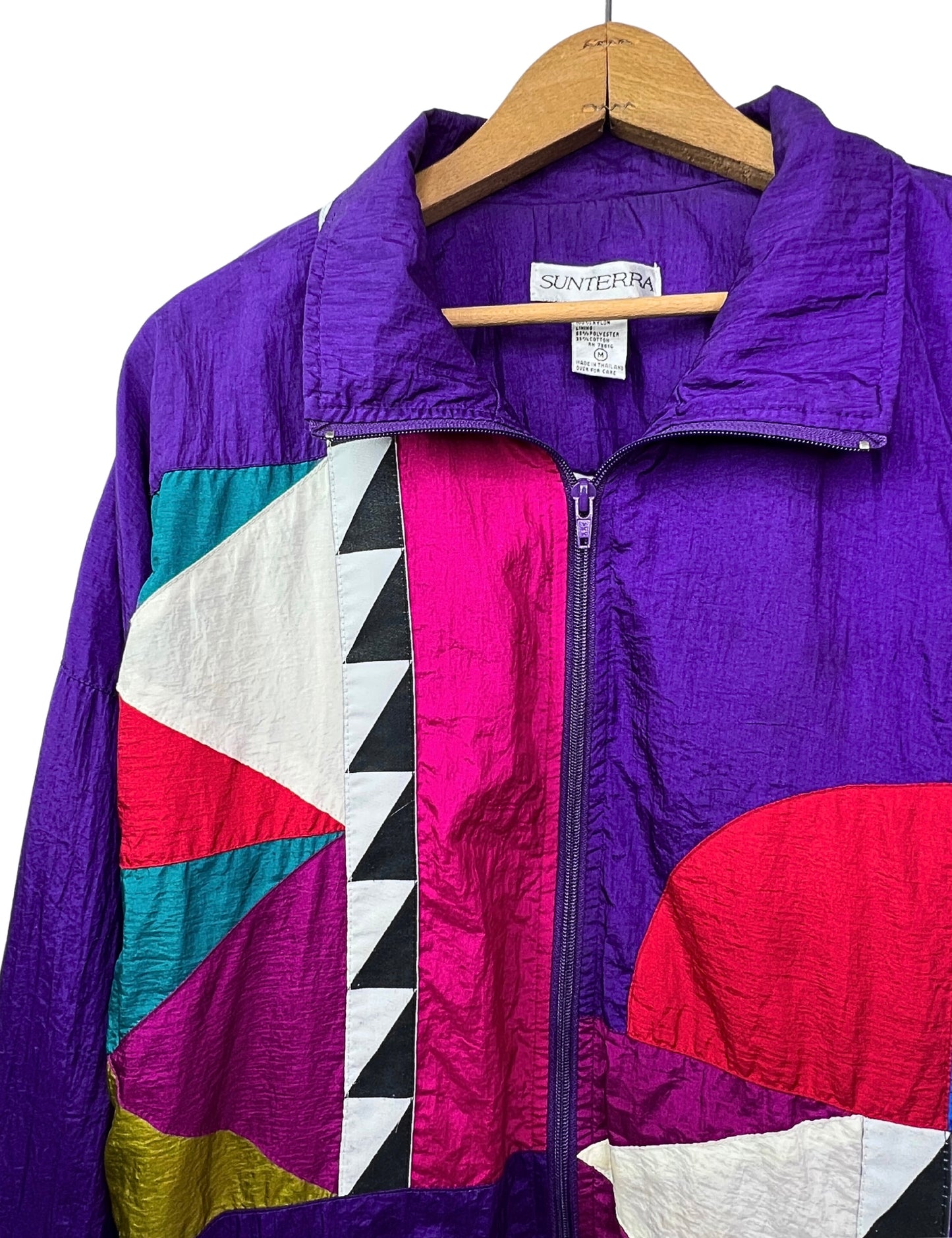 90’s Sunterra Rainbow Colorful Windbreaker Jacket Size M
