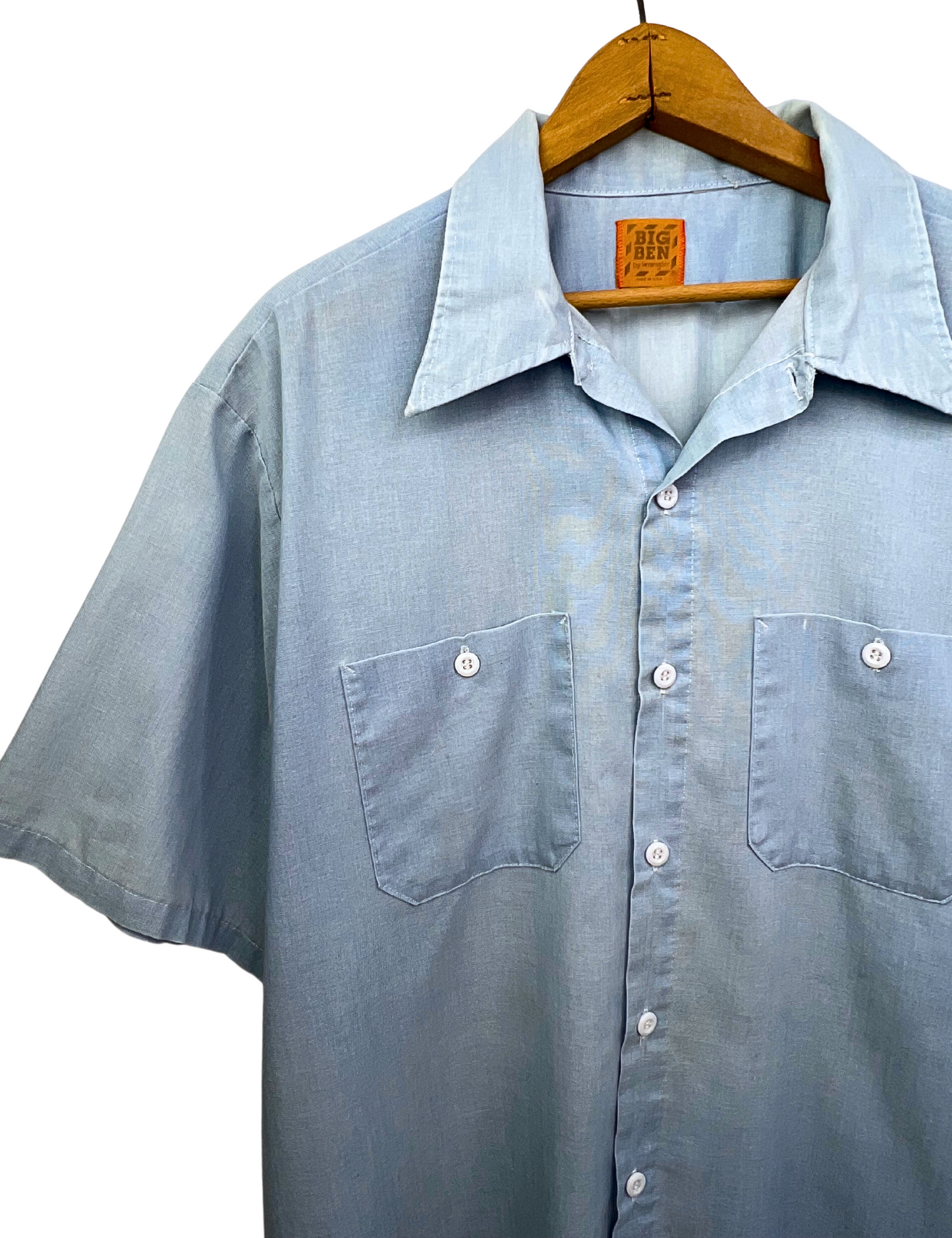 70’s Chambray Workwear Big Ben by Wrangler Buttonup Size XL