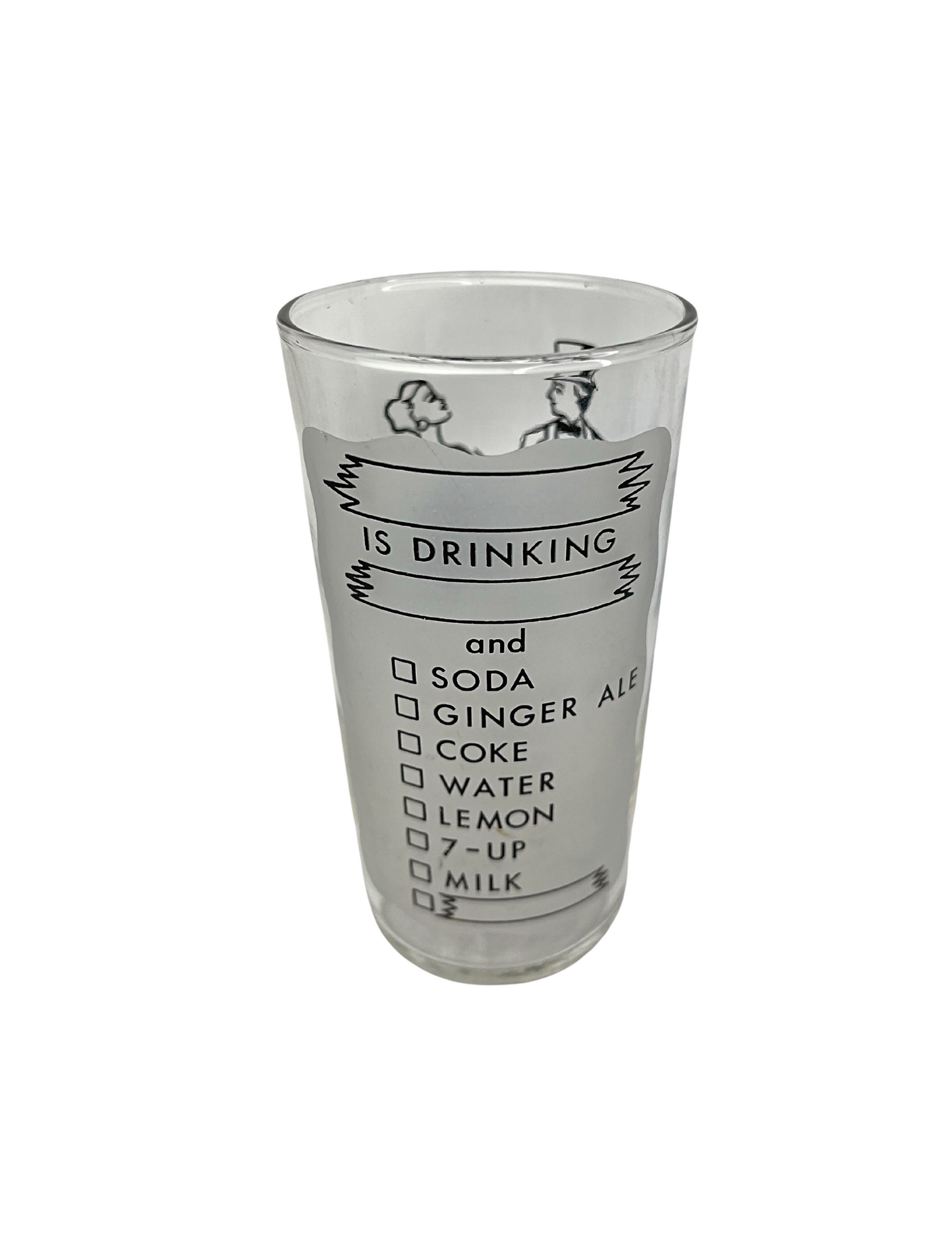 50’s Bride & Groom Wedding Nameplate 10oz  Drinking Glass