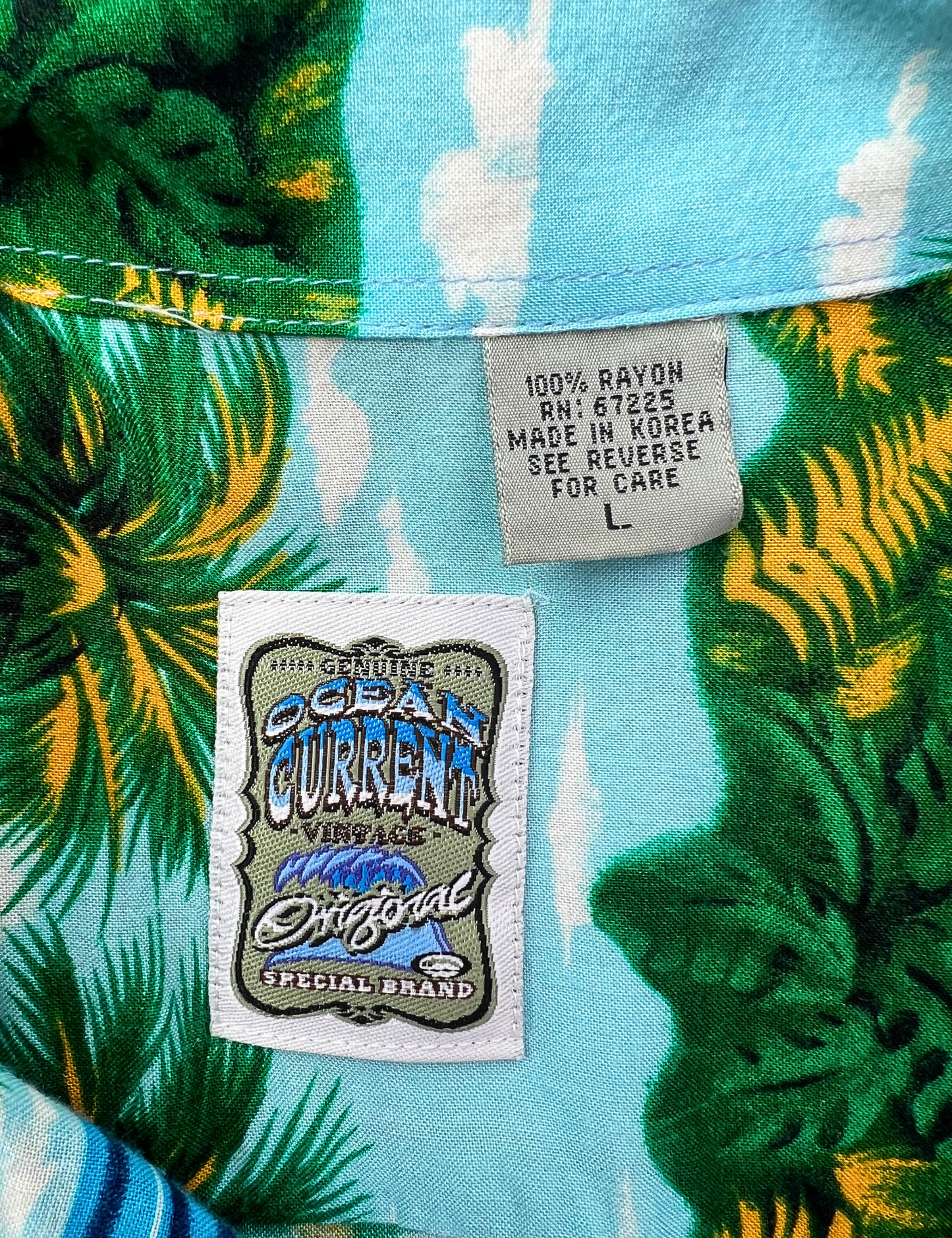 90’s Aloha Hawaiian Palm Tree Woody Wagon Beach Shirt Size M