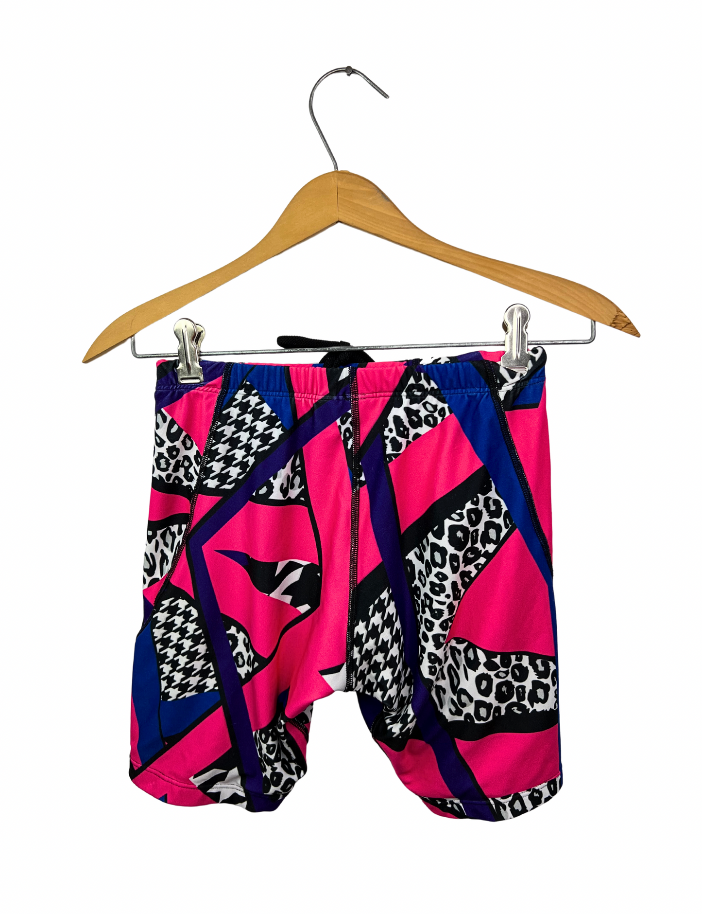 90’s Neon Leopard Print Houndstooth Bike Shorts Size XS/S