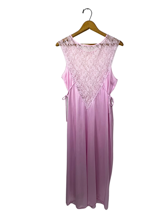 60’s Erica-Loren New York Pink Lace Maxi Slip