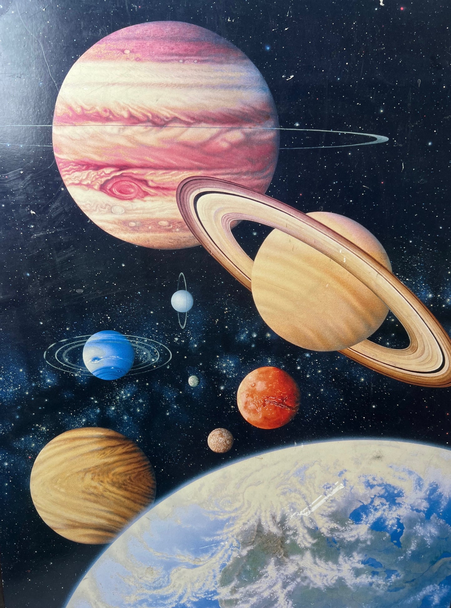 1997 Scholastic Solar System Space Poster Board 24” x 18.5”
