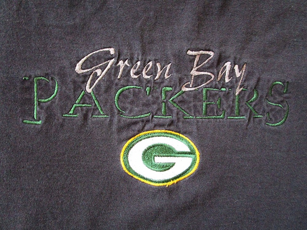 90's Green Bay PACKERS Football 100% Cotton T-shirt Size 2XL