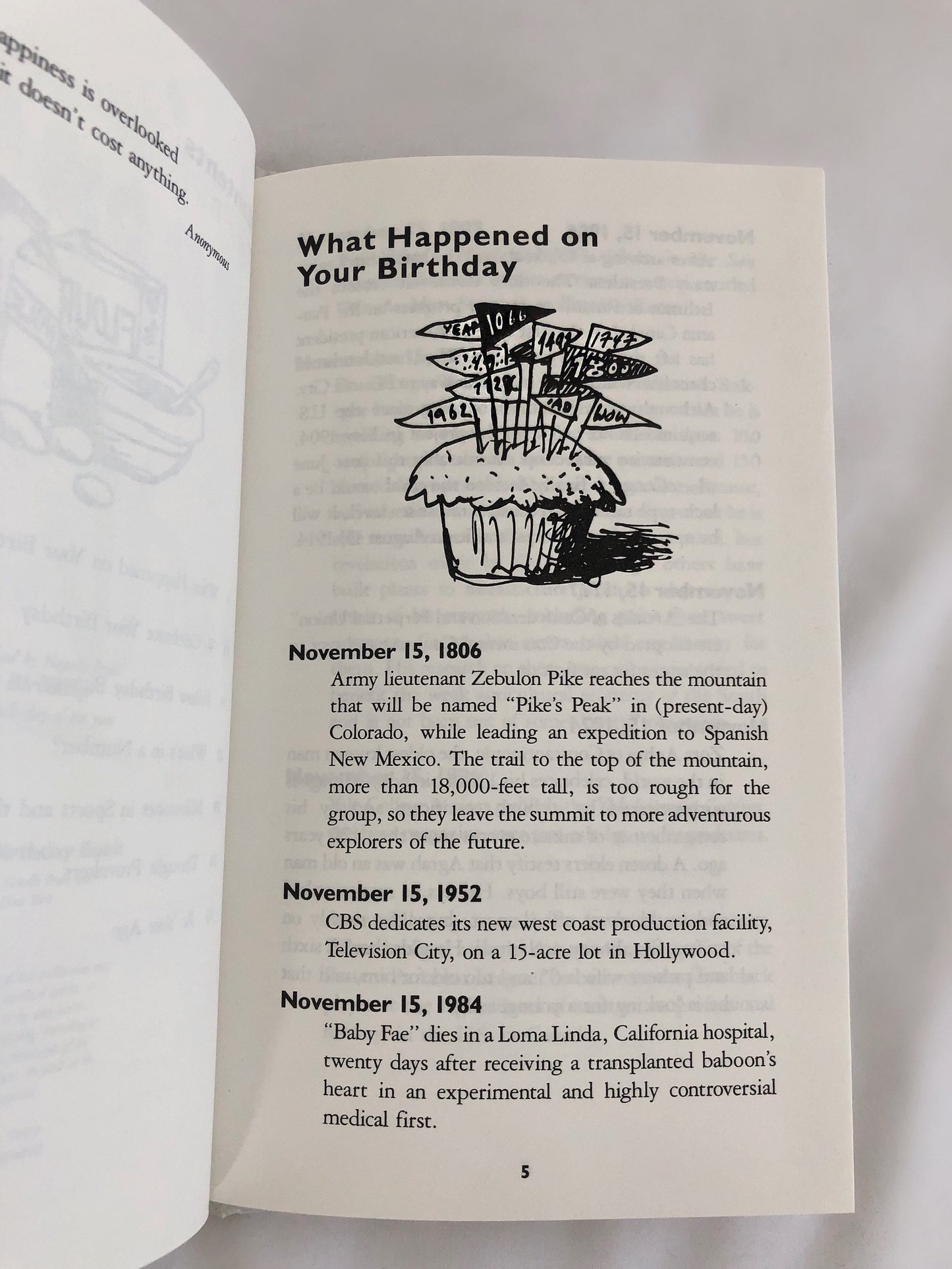 Vintage 90’s NOVEMBER 15th Happy BIRTHDAY Historical Natalis Press Hardcover Book