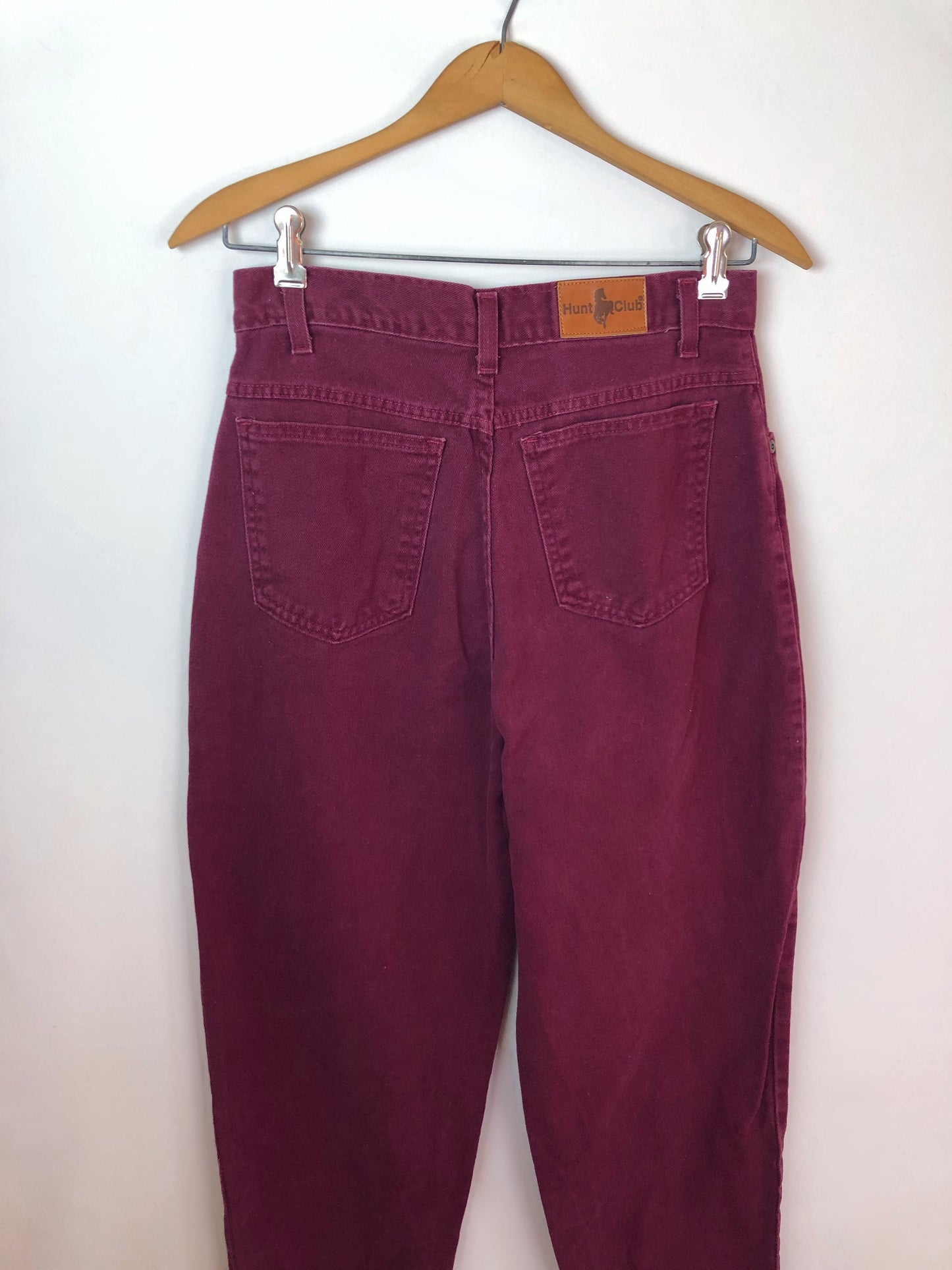 Wms Vintage 90’s Hunt Club Wine Bordeaux 5 Pocket Colored Denim High Waisted Jeans Size 4/6